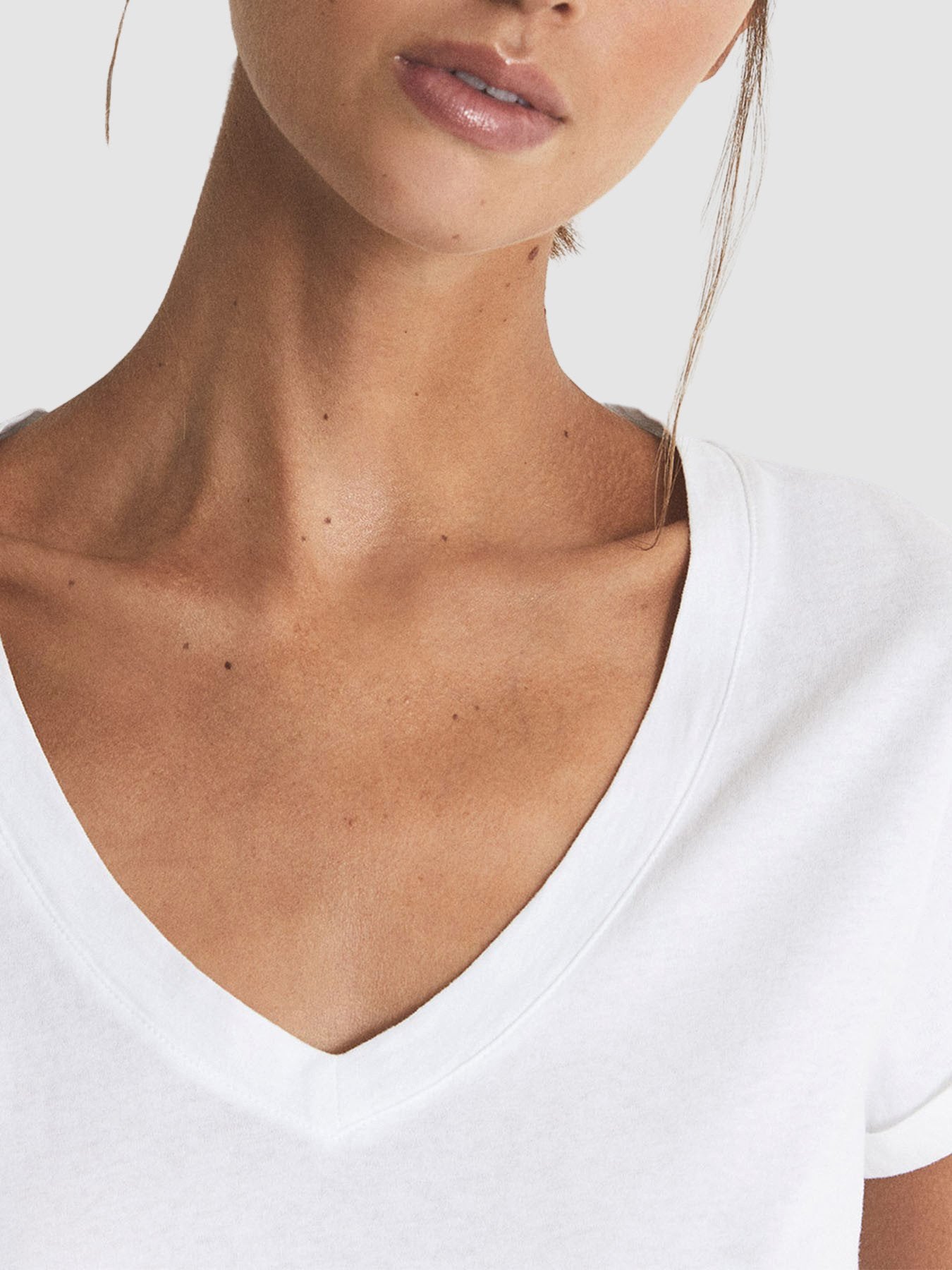 Luana Cotton-Jersey V-Neck T-Shirt