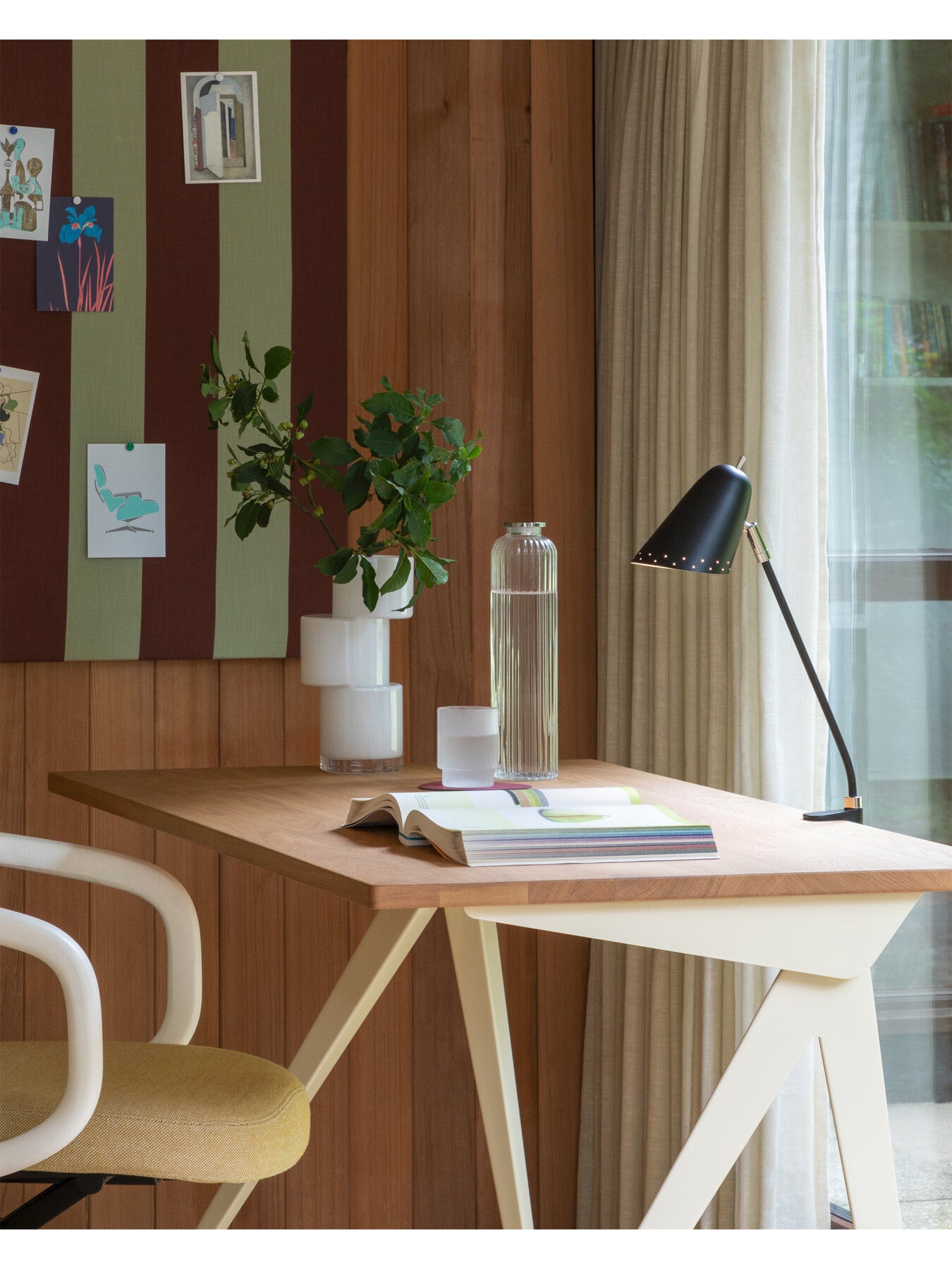 Helsinki Long Arm Clamp Wall/Table Lamp Black