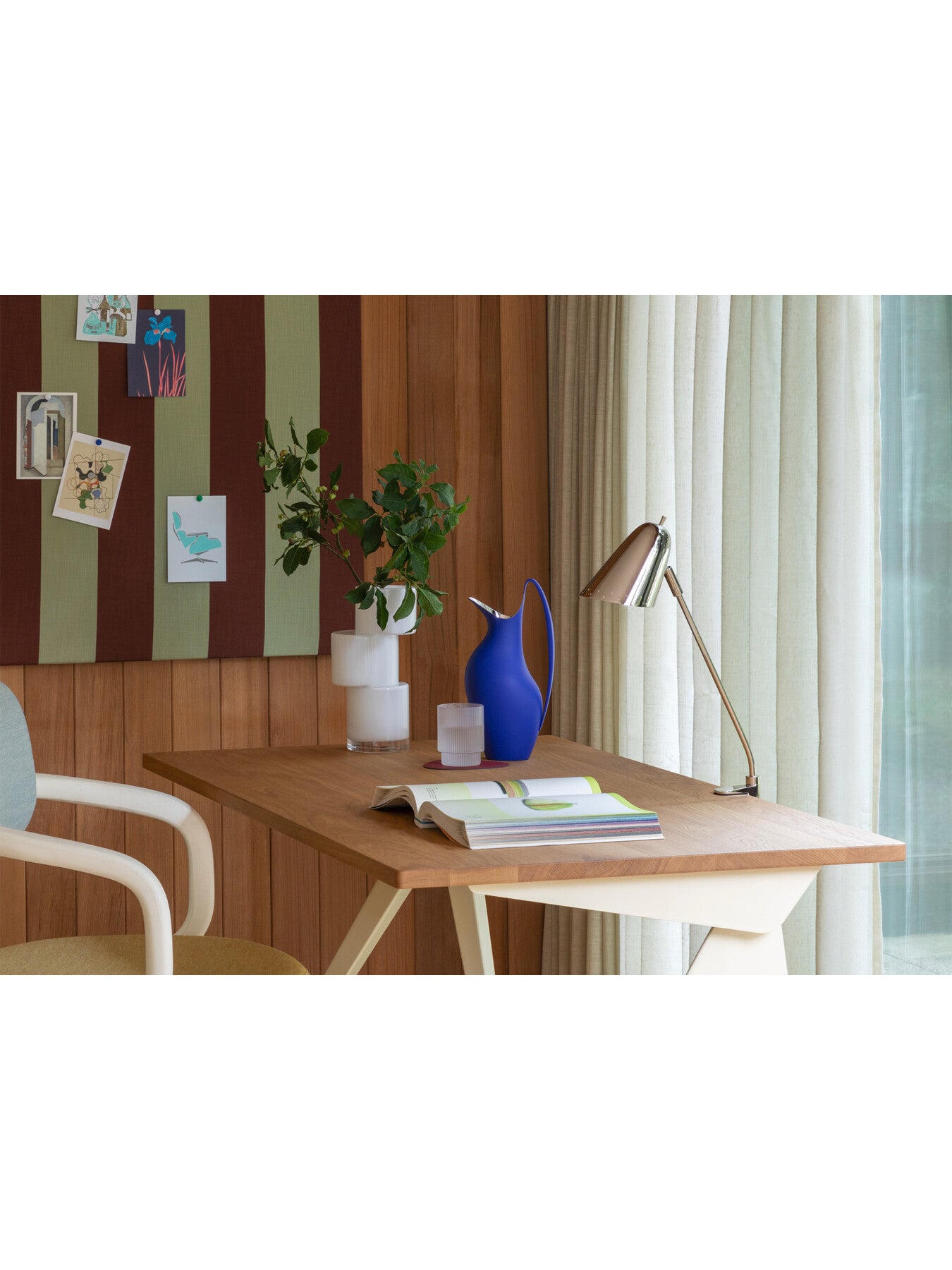 Helsinki Long Arm Clamp Wall/Table Lamp Chrome