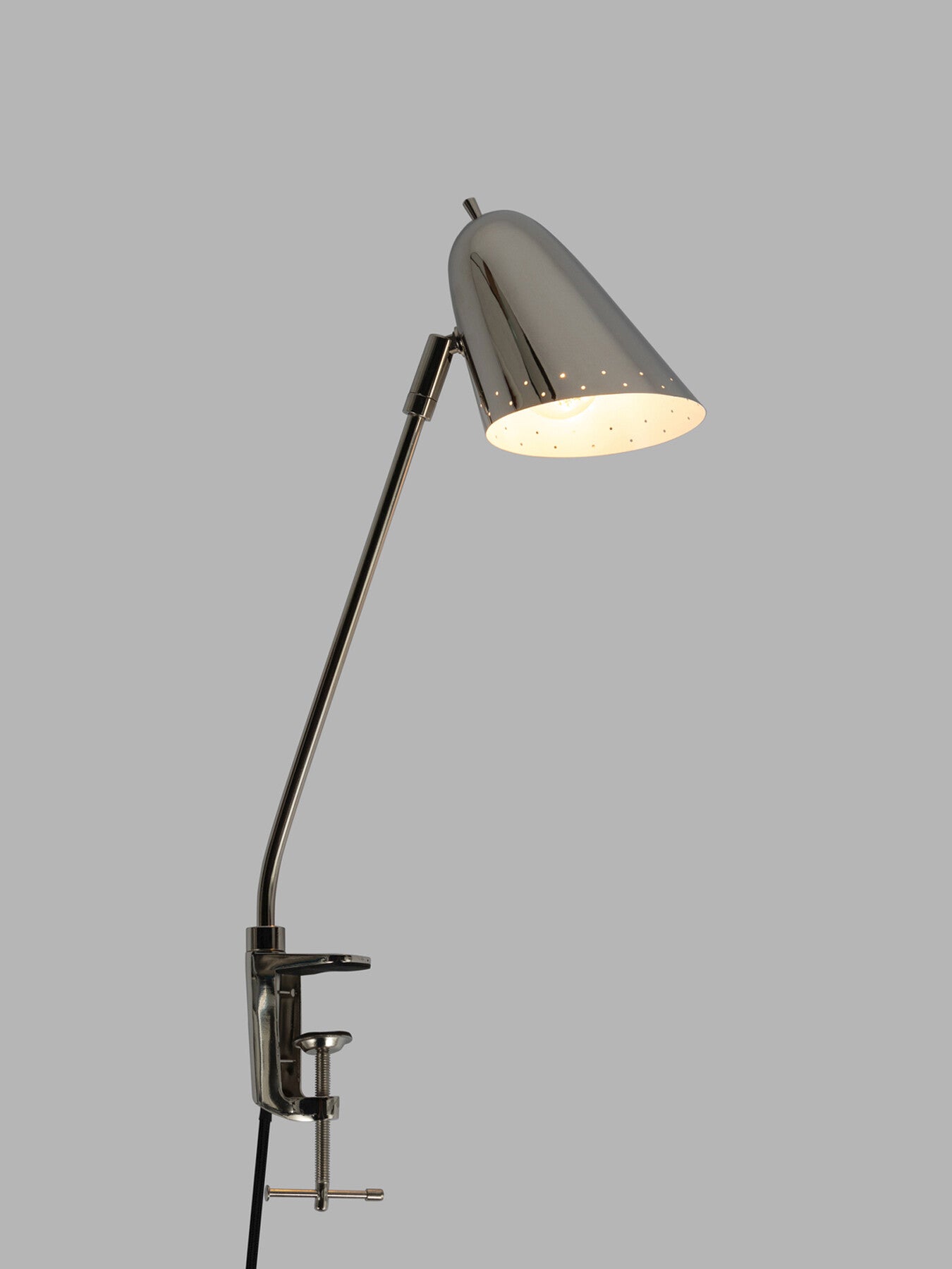 Helsinki Long Arm Clamp Wall/Table Lamp Chrome