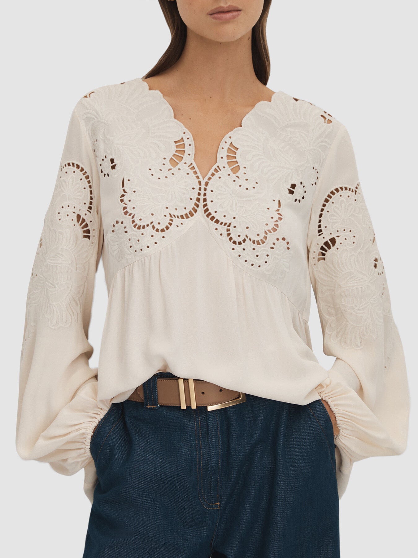 Noa Lace Cut-Out Blouse