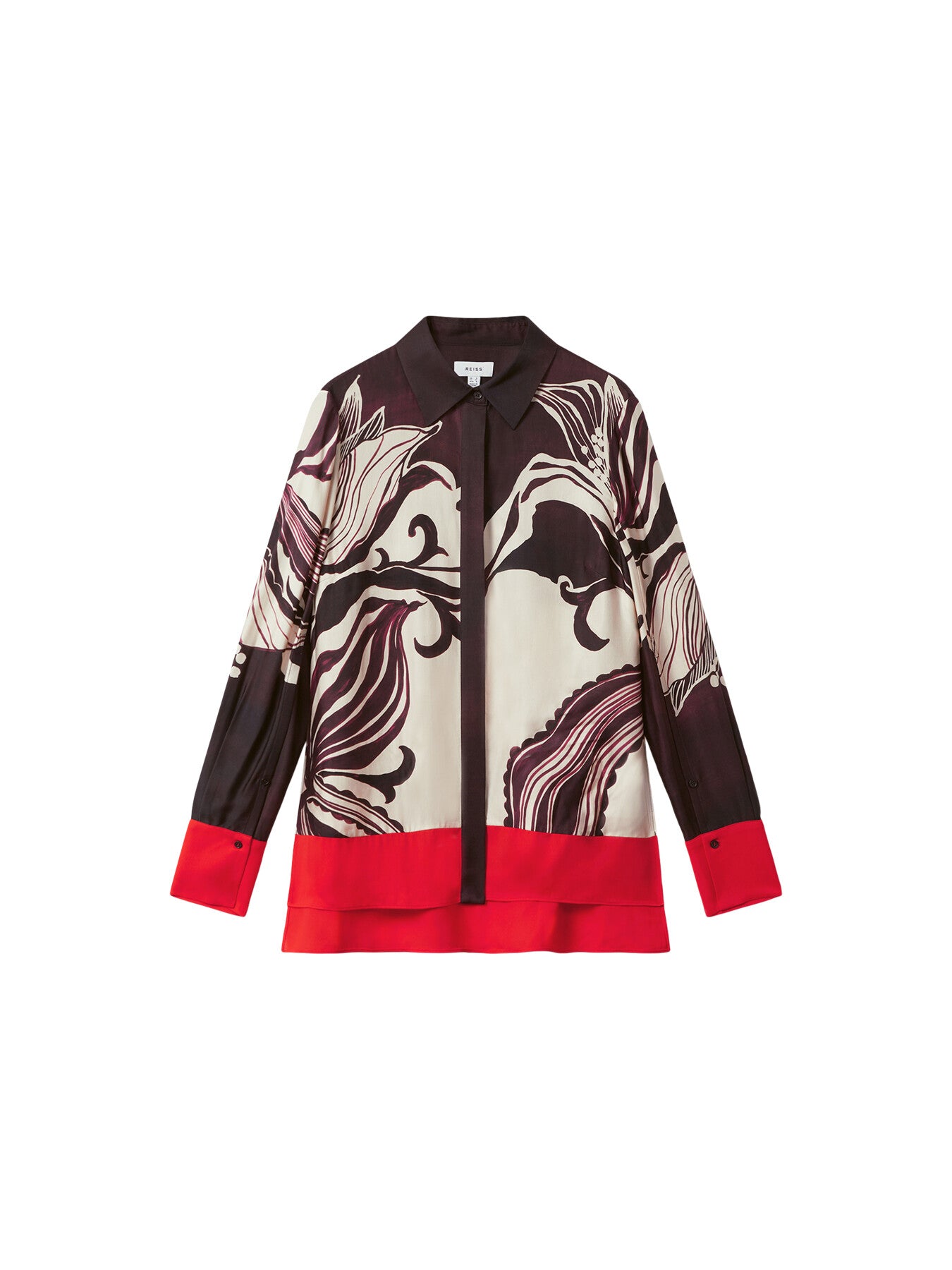 Kari Printed High-Low Button-Through Shirt