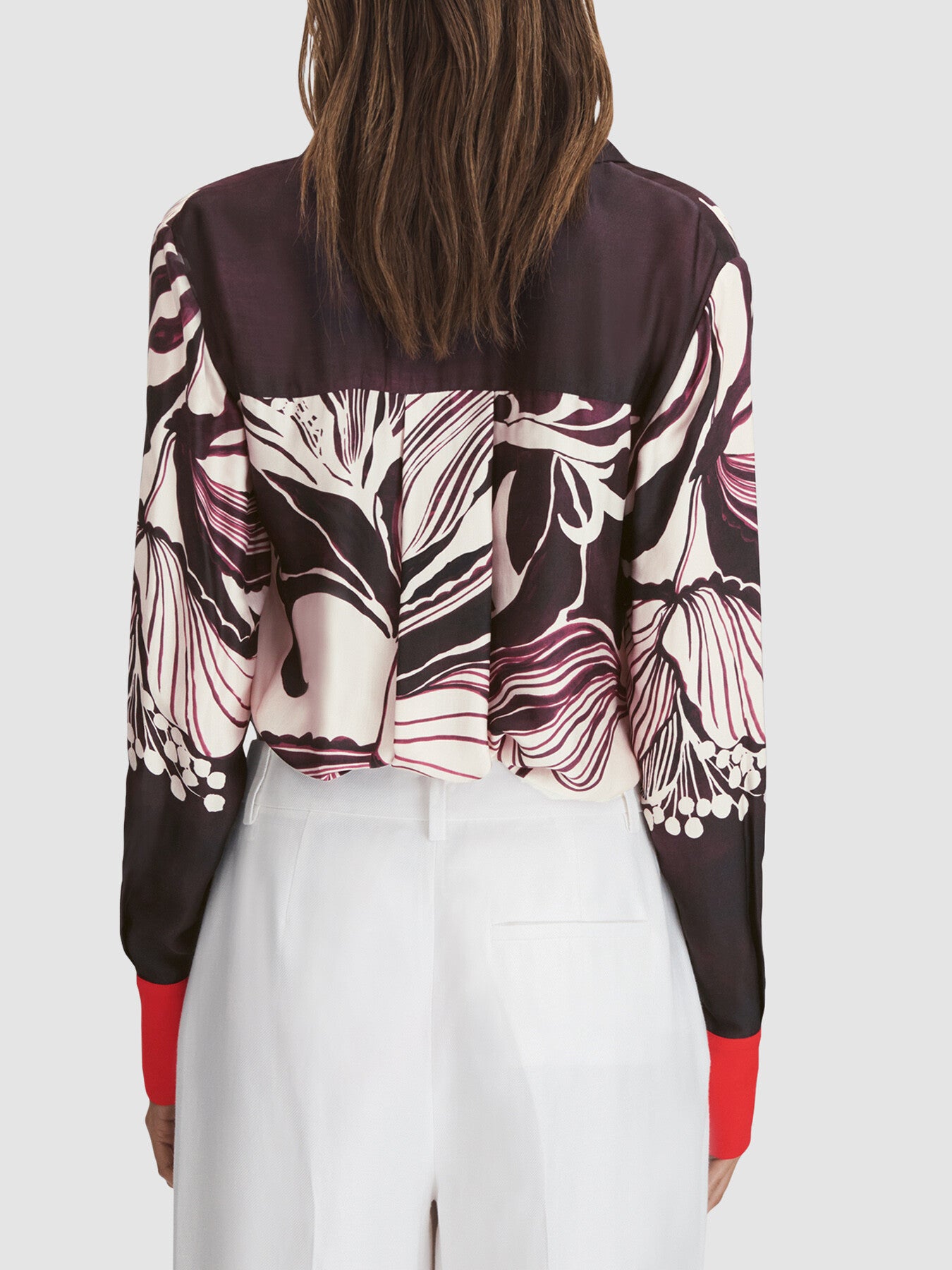 Kari Printed High-Low Button-Through Shirt