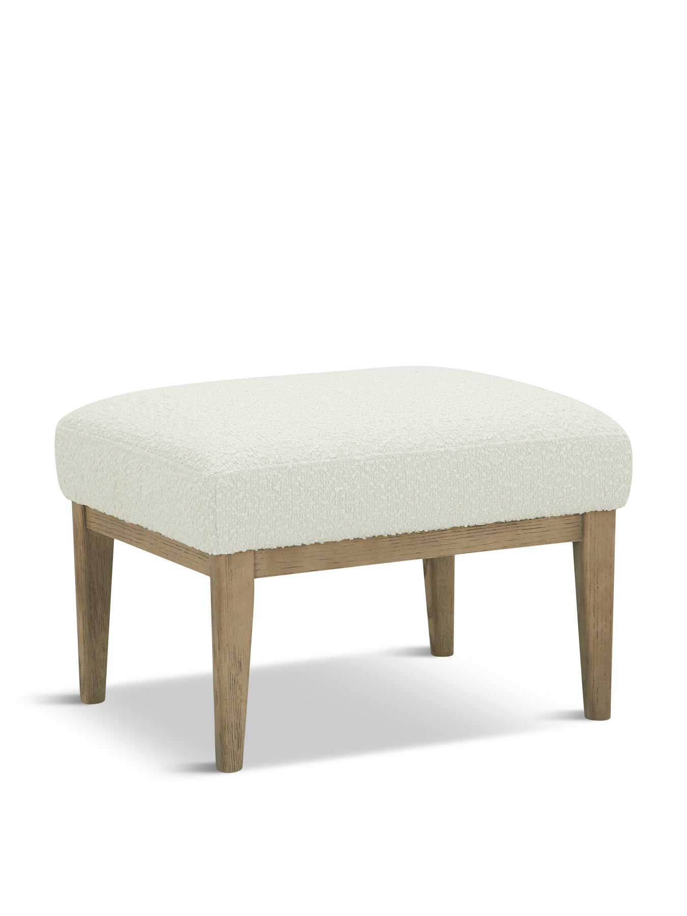 Anders Ivory Boucle Otto Footstool