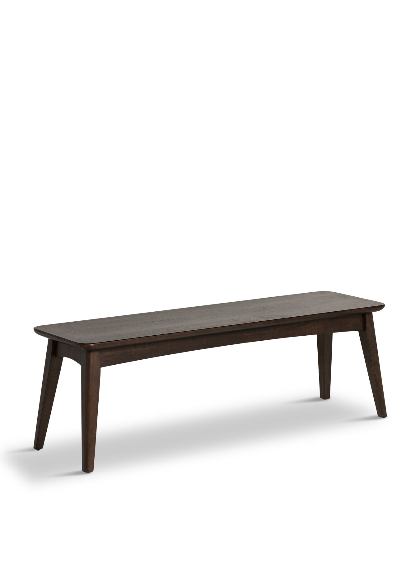 Brown Atticus Dark Brown Wood Dining Bench