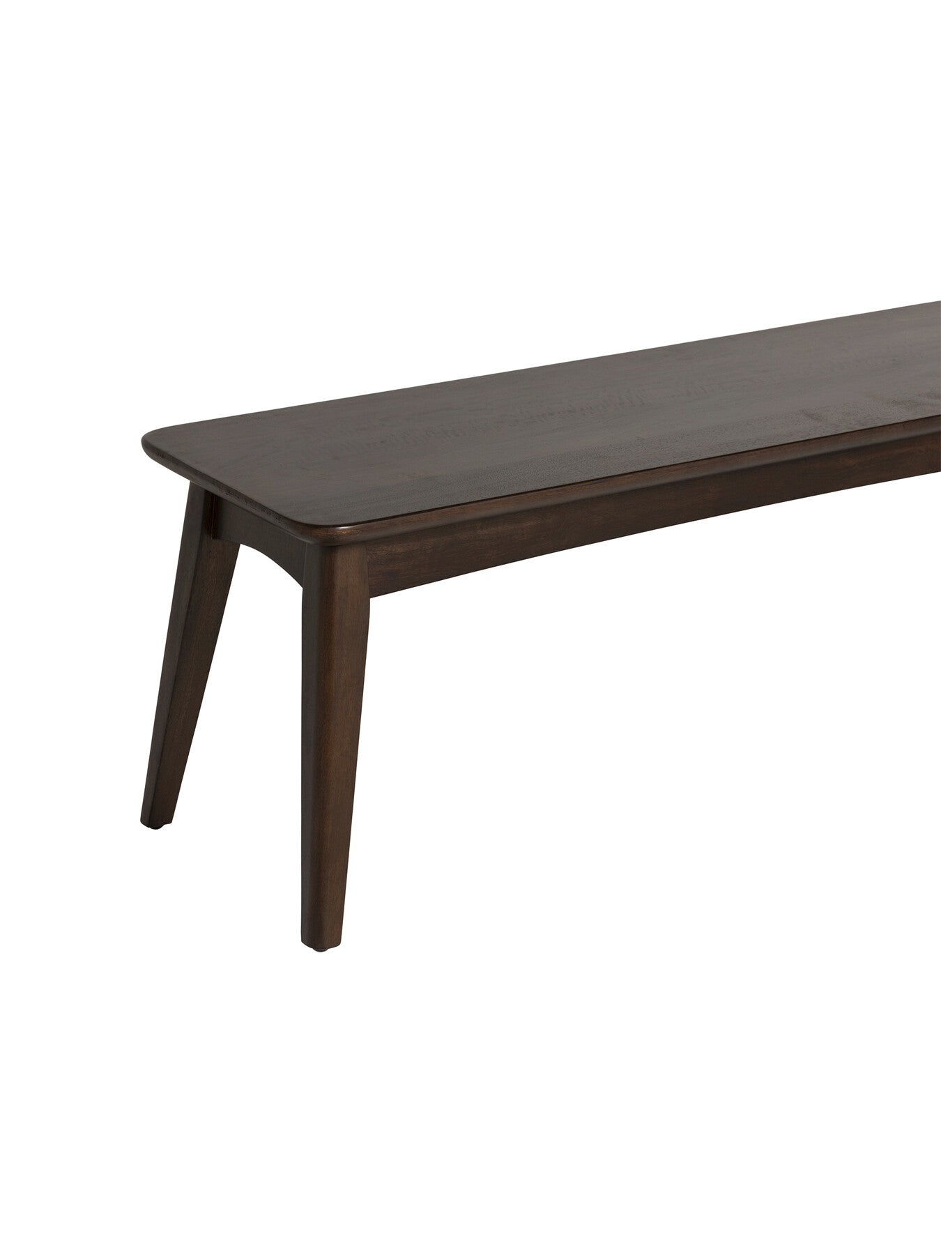 Brown Atticus Dark Brown Wood Dining Bench