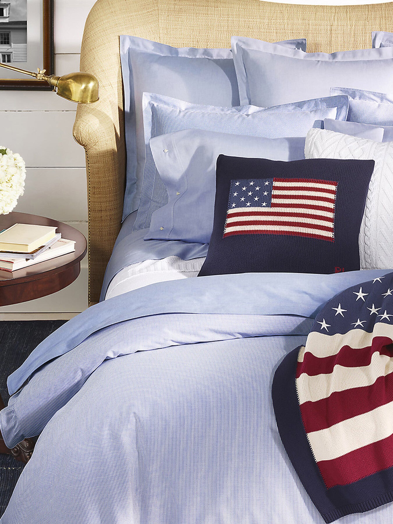 Oxford Fitted Sheet blue