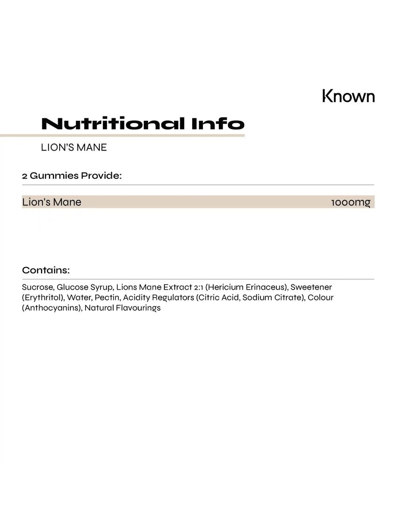 Lions Mane Vegan Gummies