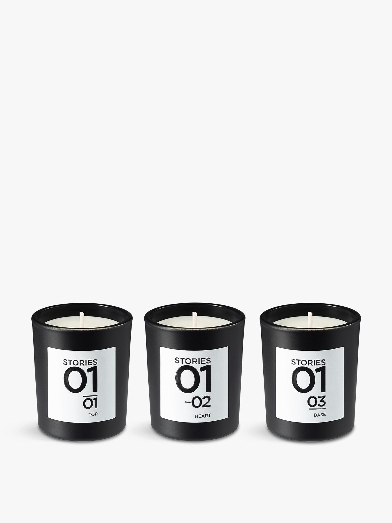 No 01 Bougie Parfumee Scented Candle Trio 3x70g