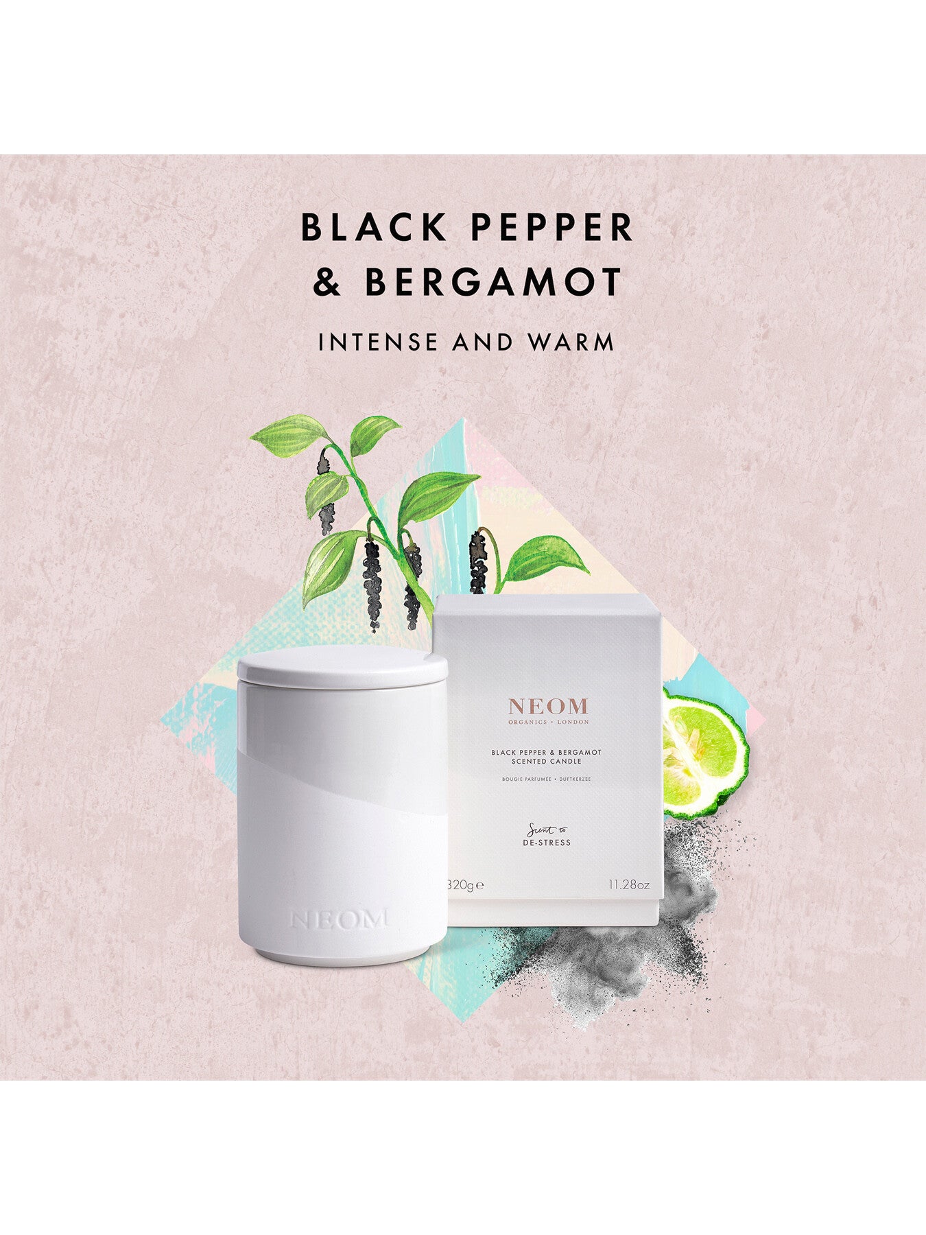 Black Pepper Bergamot Scented Candle