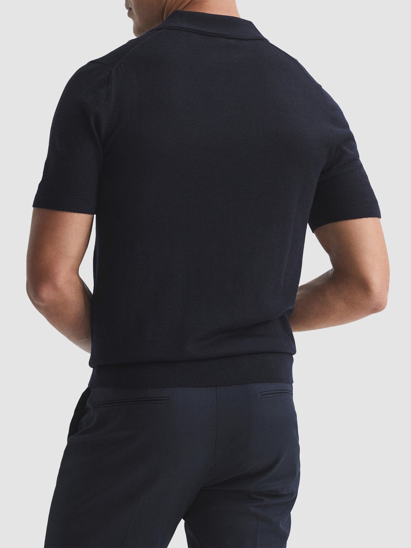 Duchie Merino Wool Open Collar Polo Shirt