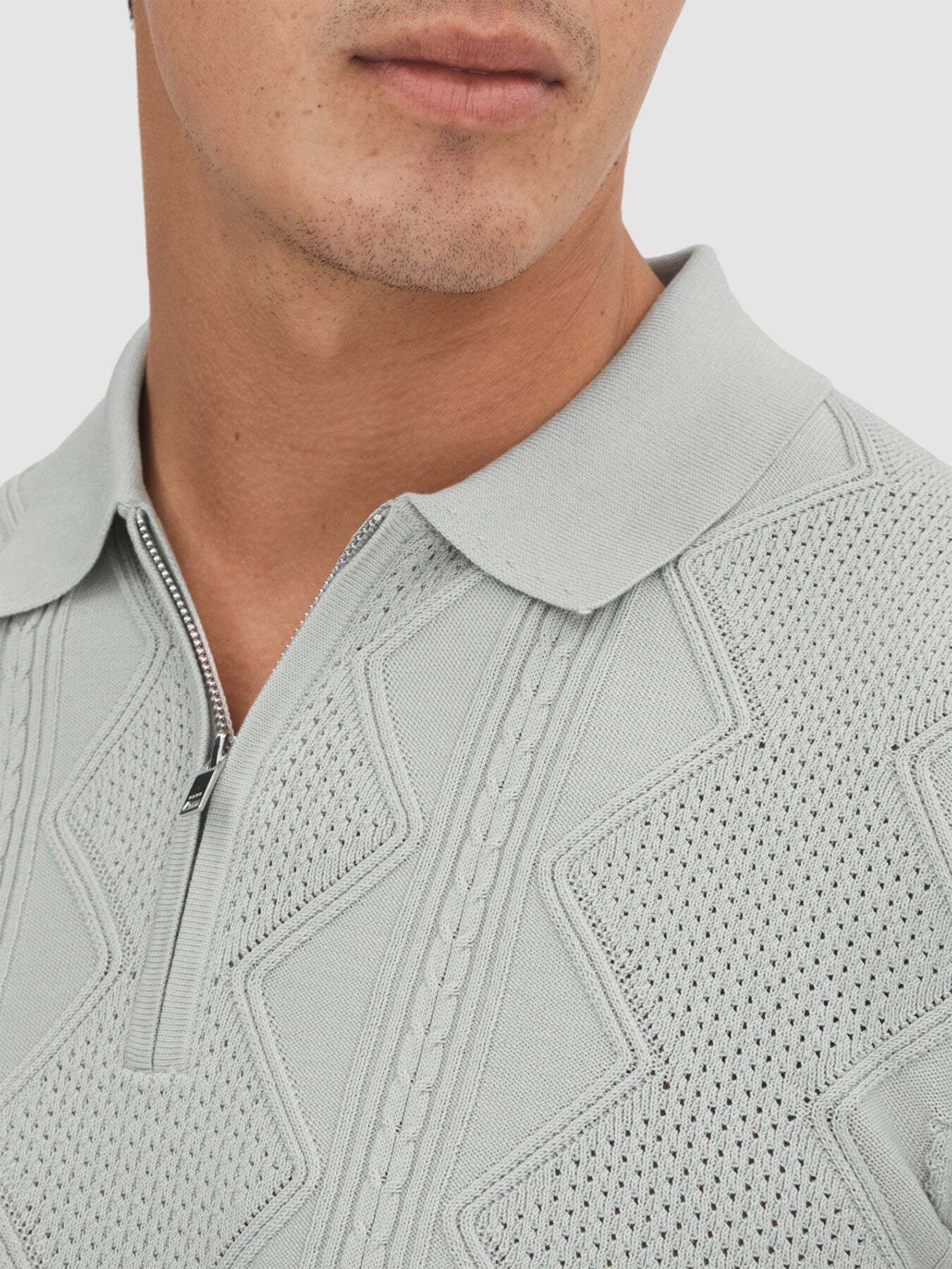 Tropic Cotton Half-Zip Polo Shirt