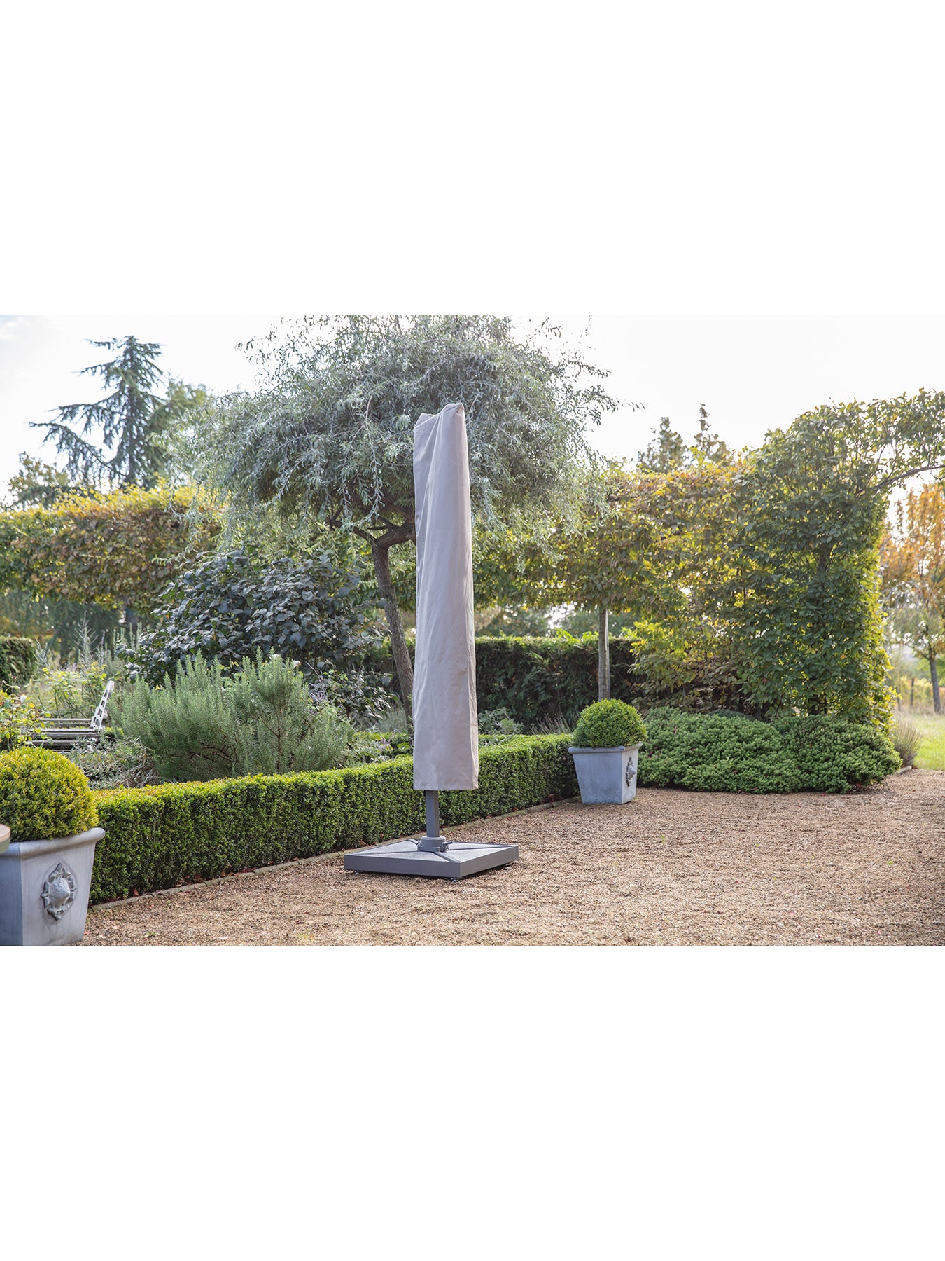 Truro 3M Sand Square Parasol with Granite Base