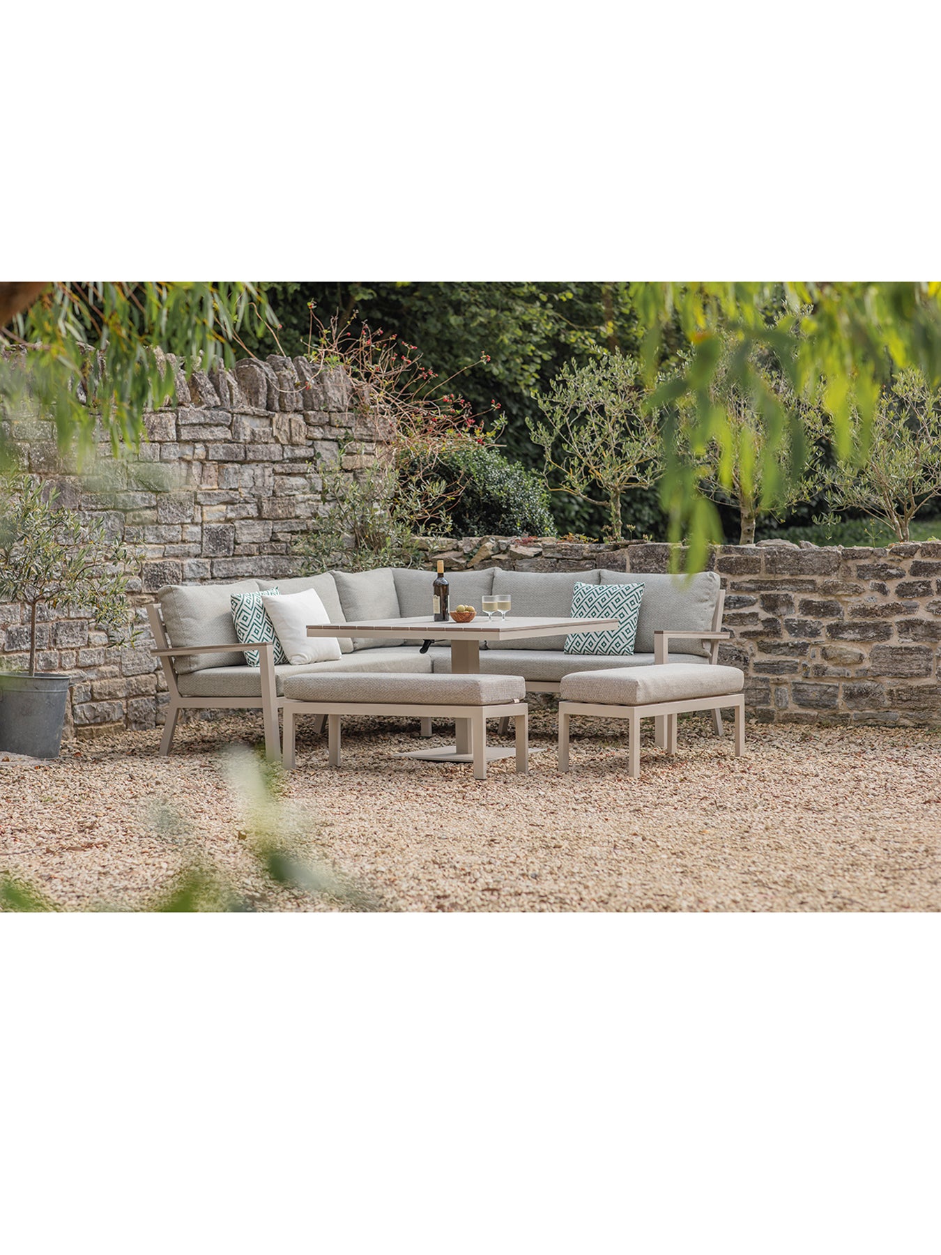 Zurich 8-Seater Garden Lounge Dining Set Mocha