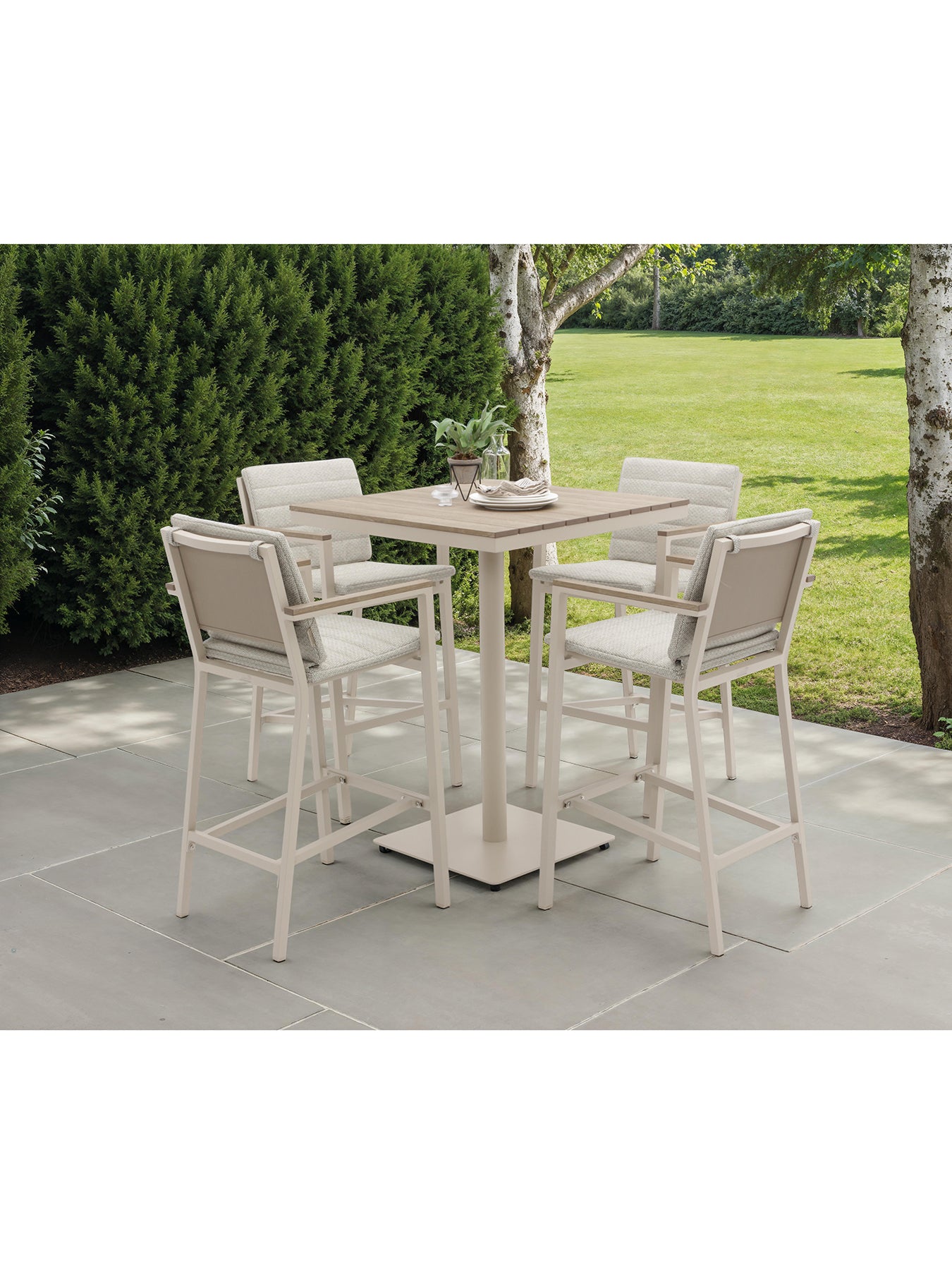 Zurich 4-Seater Garden Bar Set Mocha