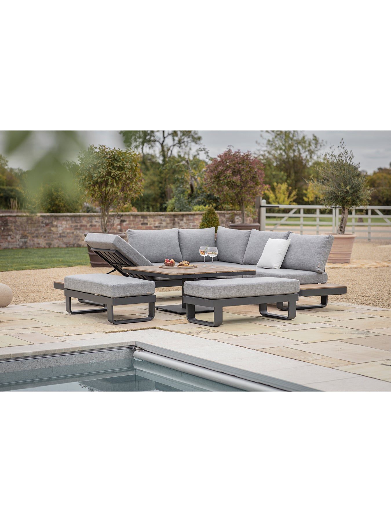 Brooklyn 8-Seater Garden Lounge Set Anthracite