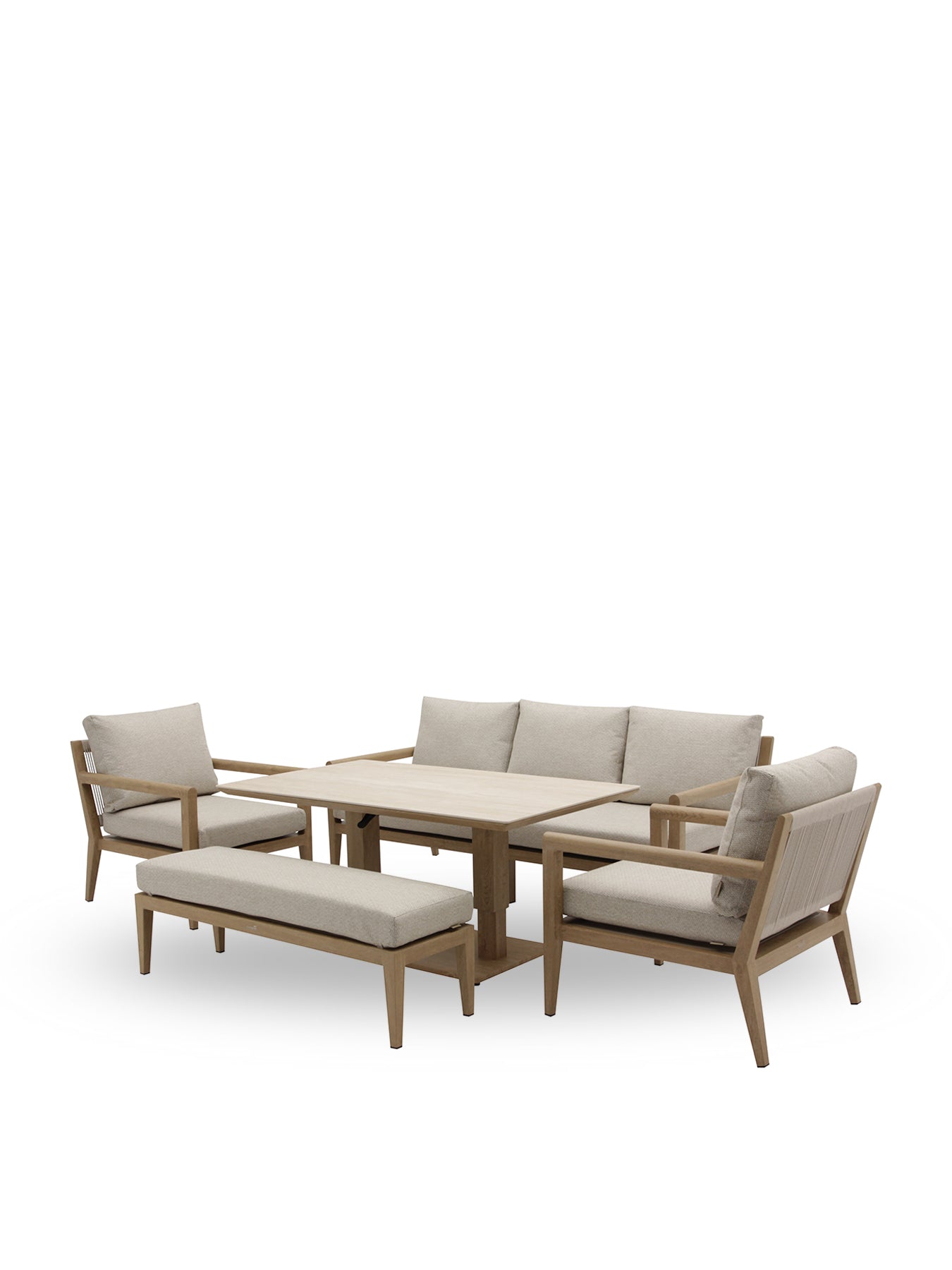 Maine 8-Seater Garden Lounge Set Cream