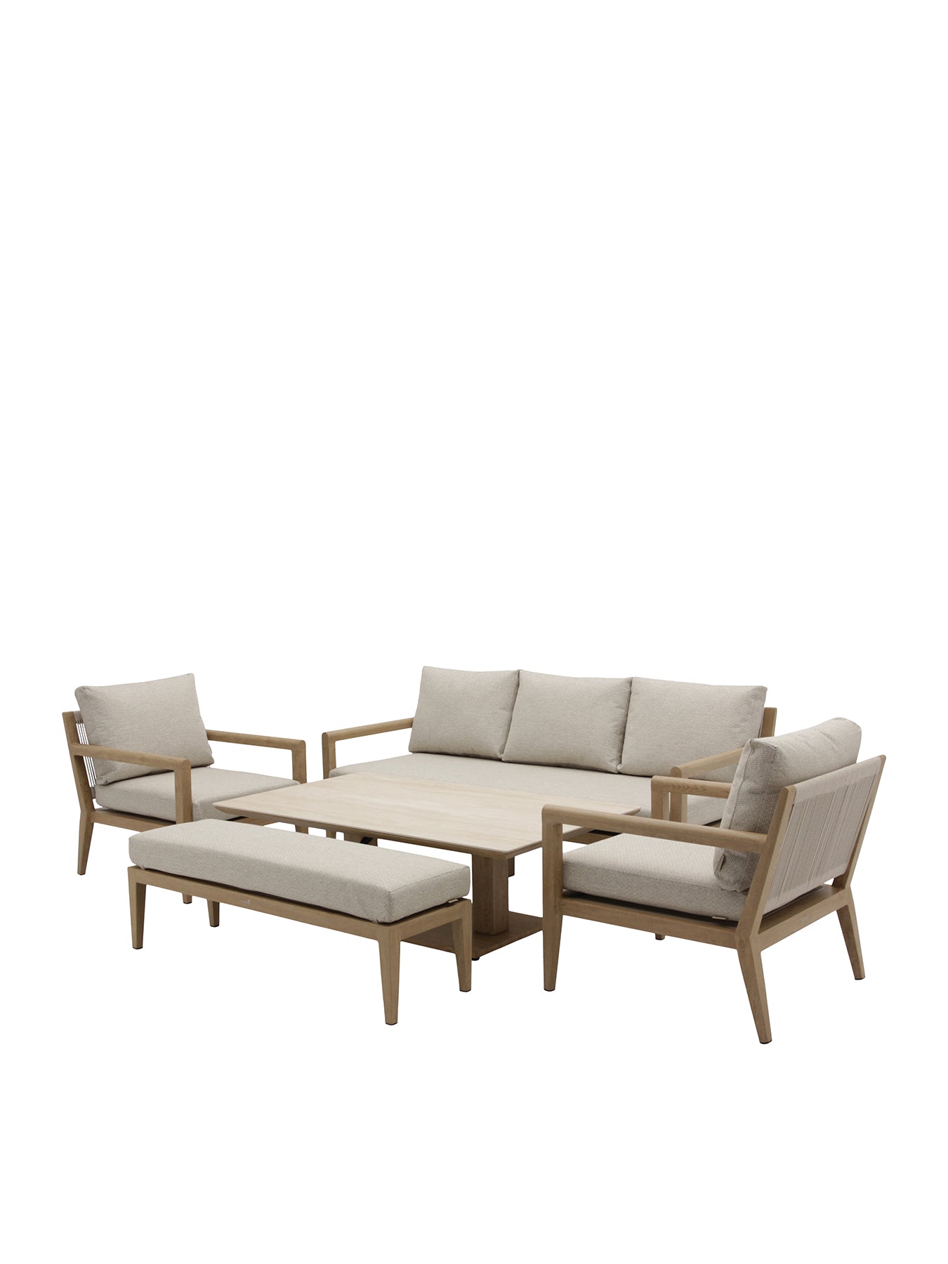 Maine 8-Seater Garden Lounge Set Cream