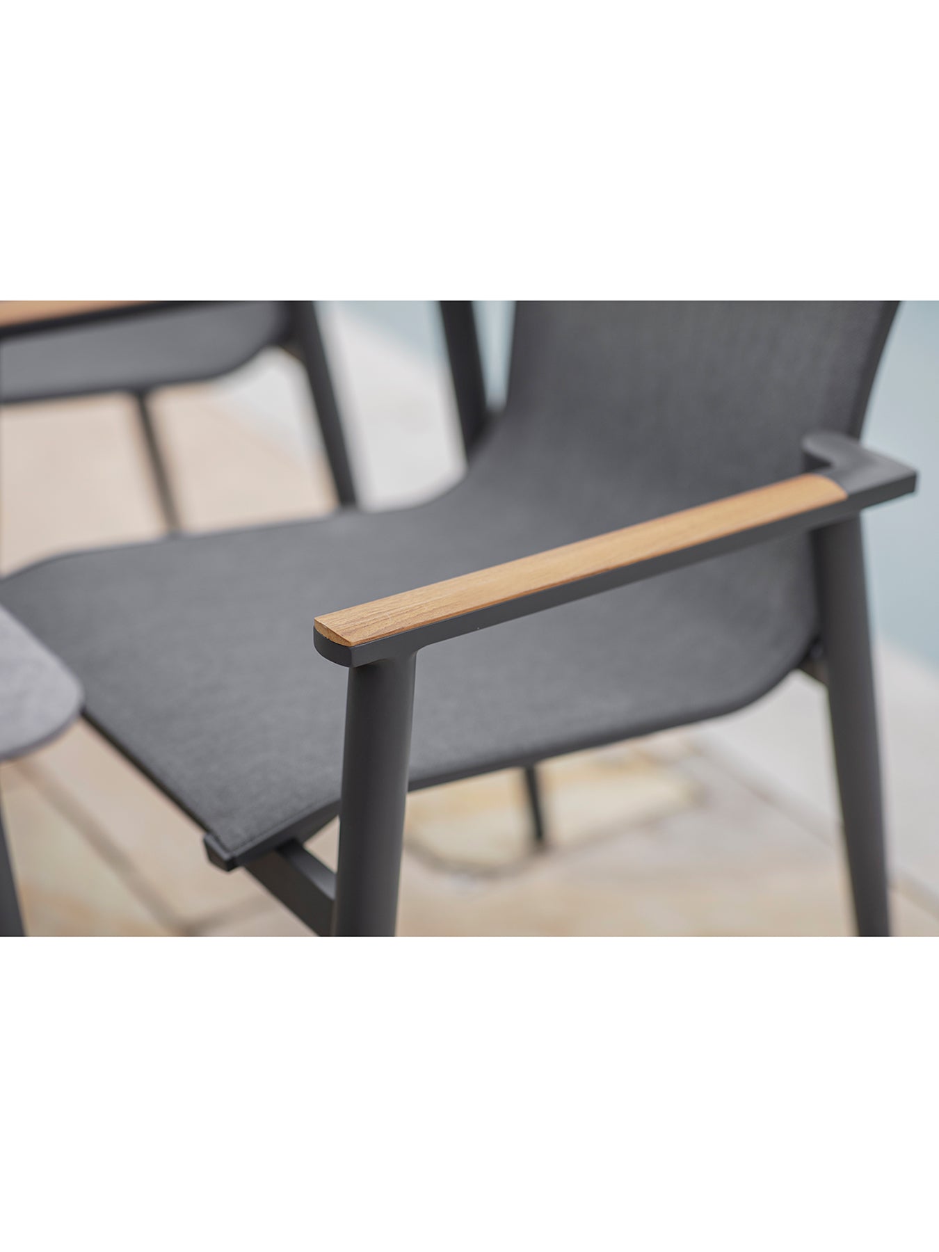 Sofia 6 Seat Garden Dining Set Anthracite