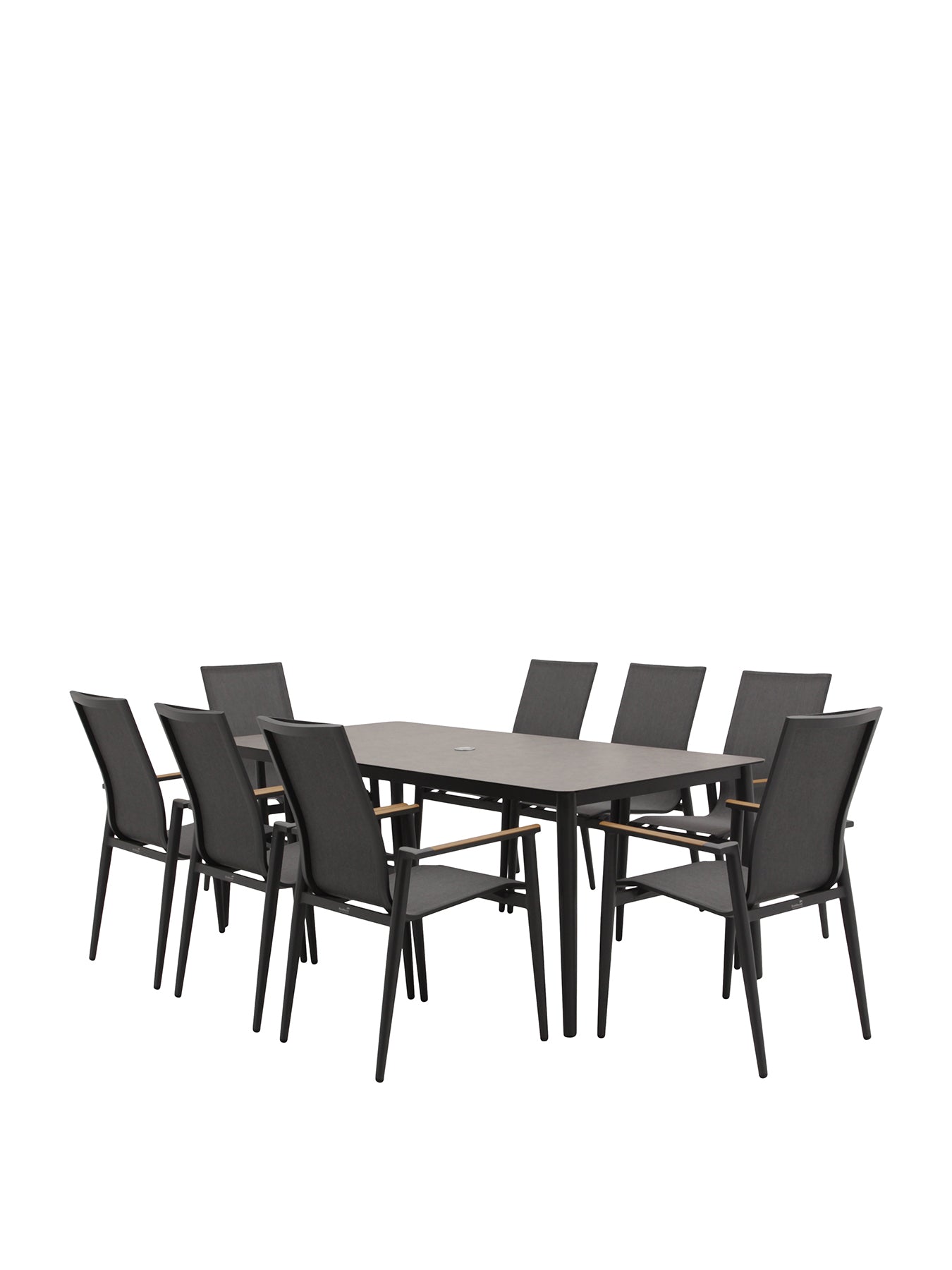 Sofia 8 Seat Garden Dining Set Anthracite