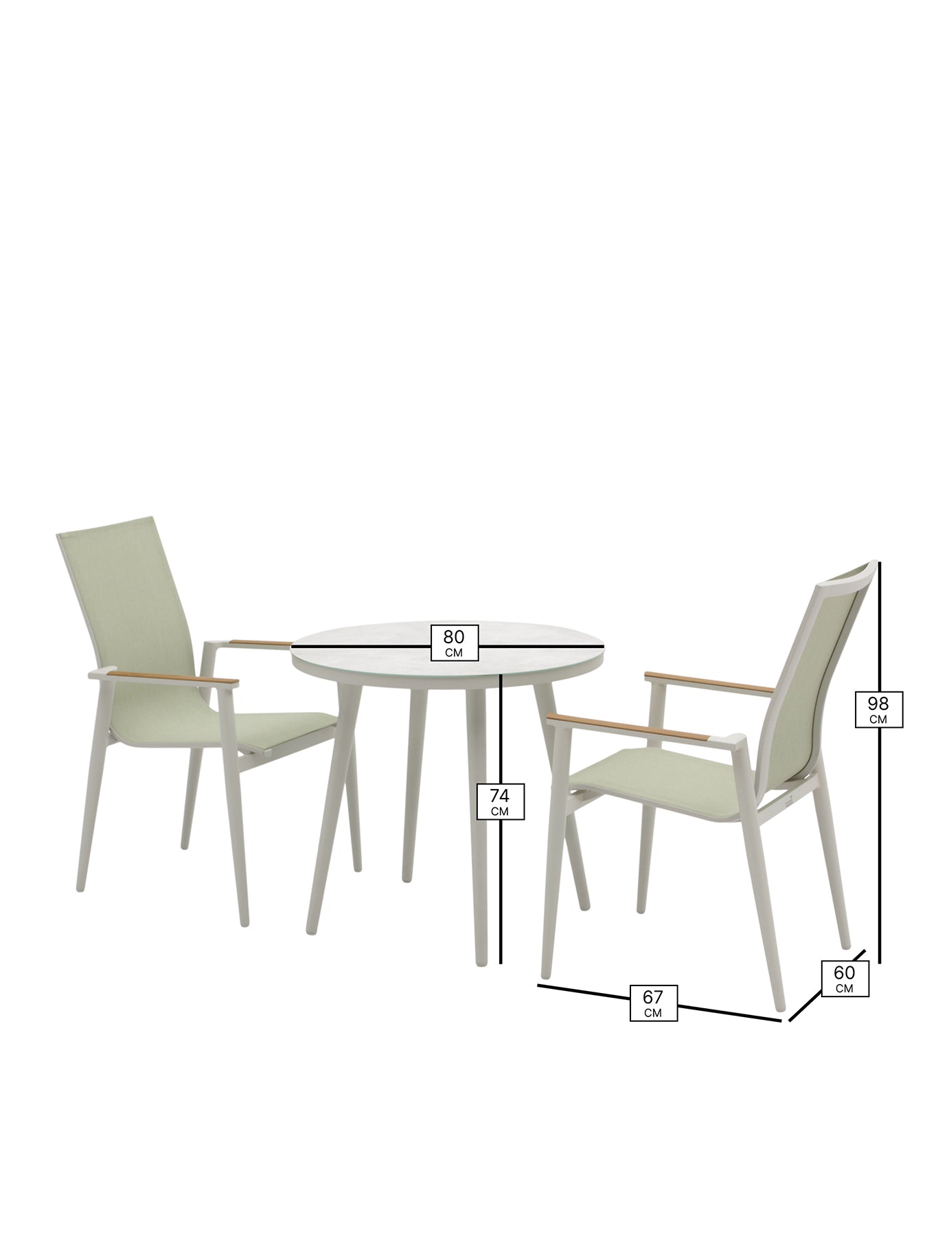 Sofia Garden Bistro Set Green