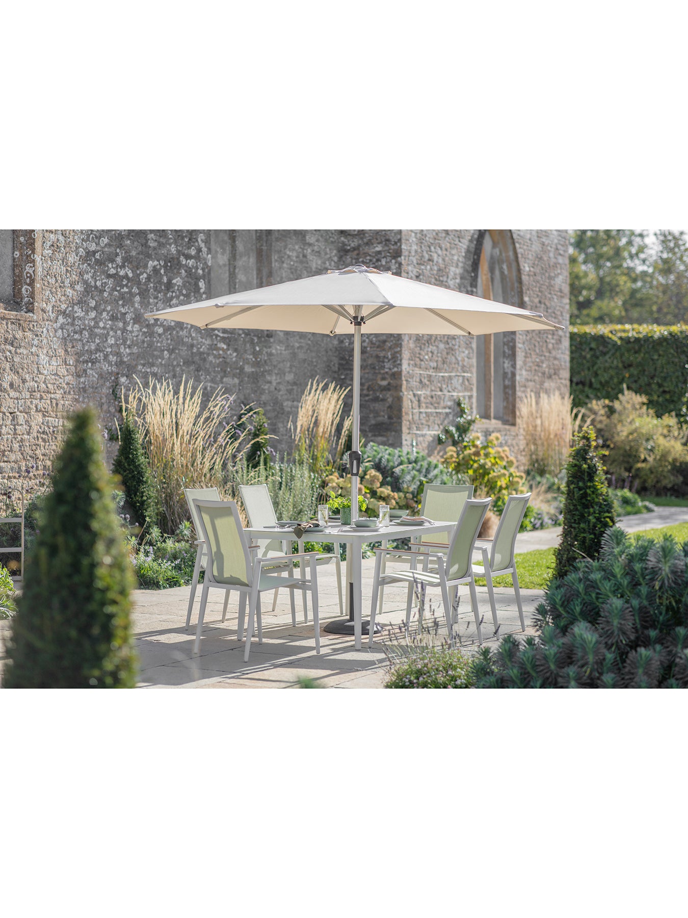 Sofia 6-Seater Garden Dining Set Green