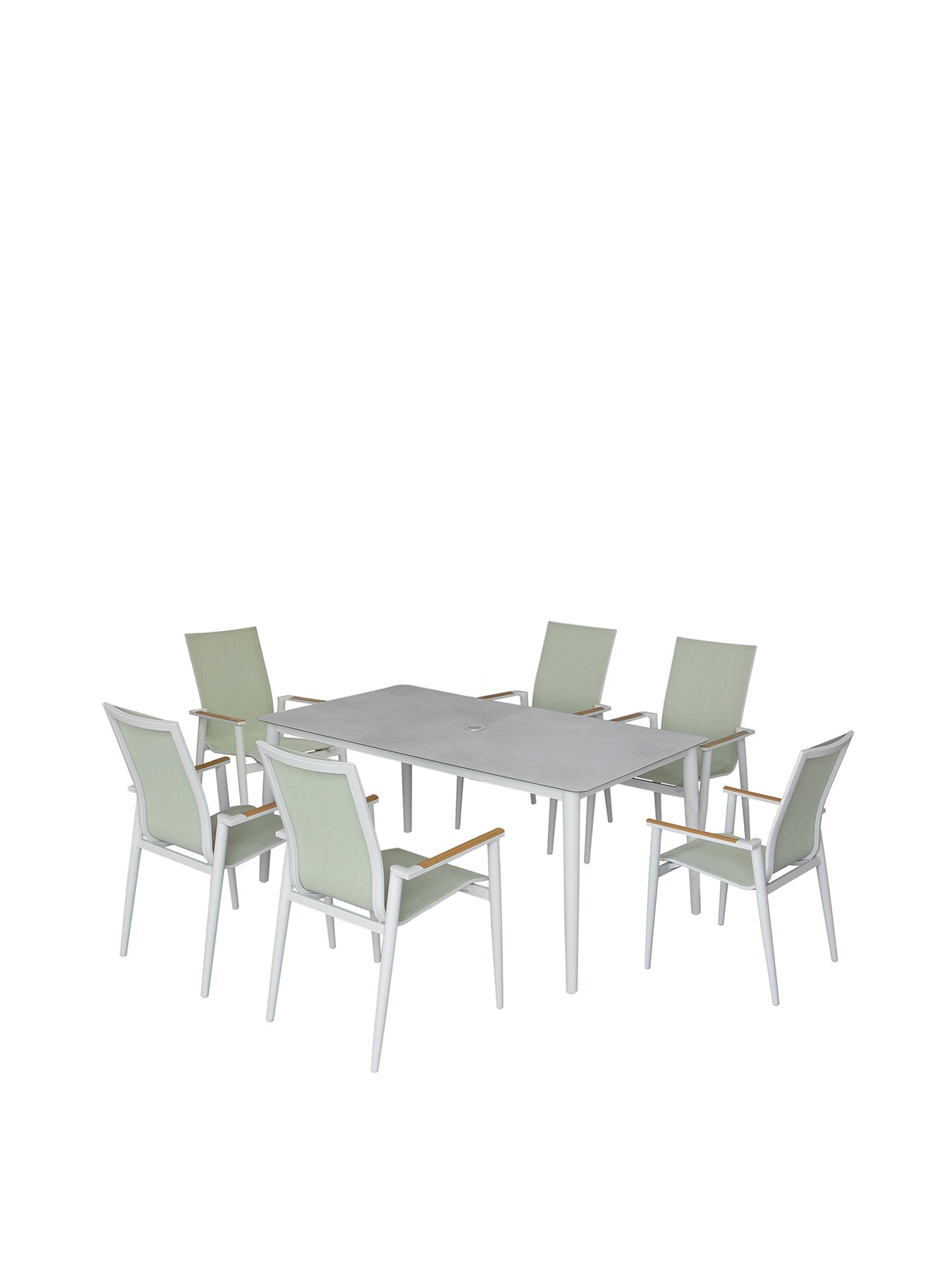 Sofia 6-Seater Garden Dining Set Green