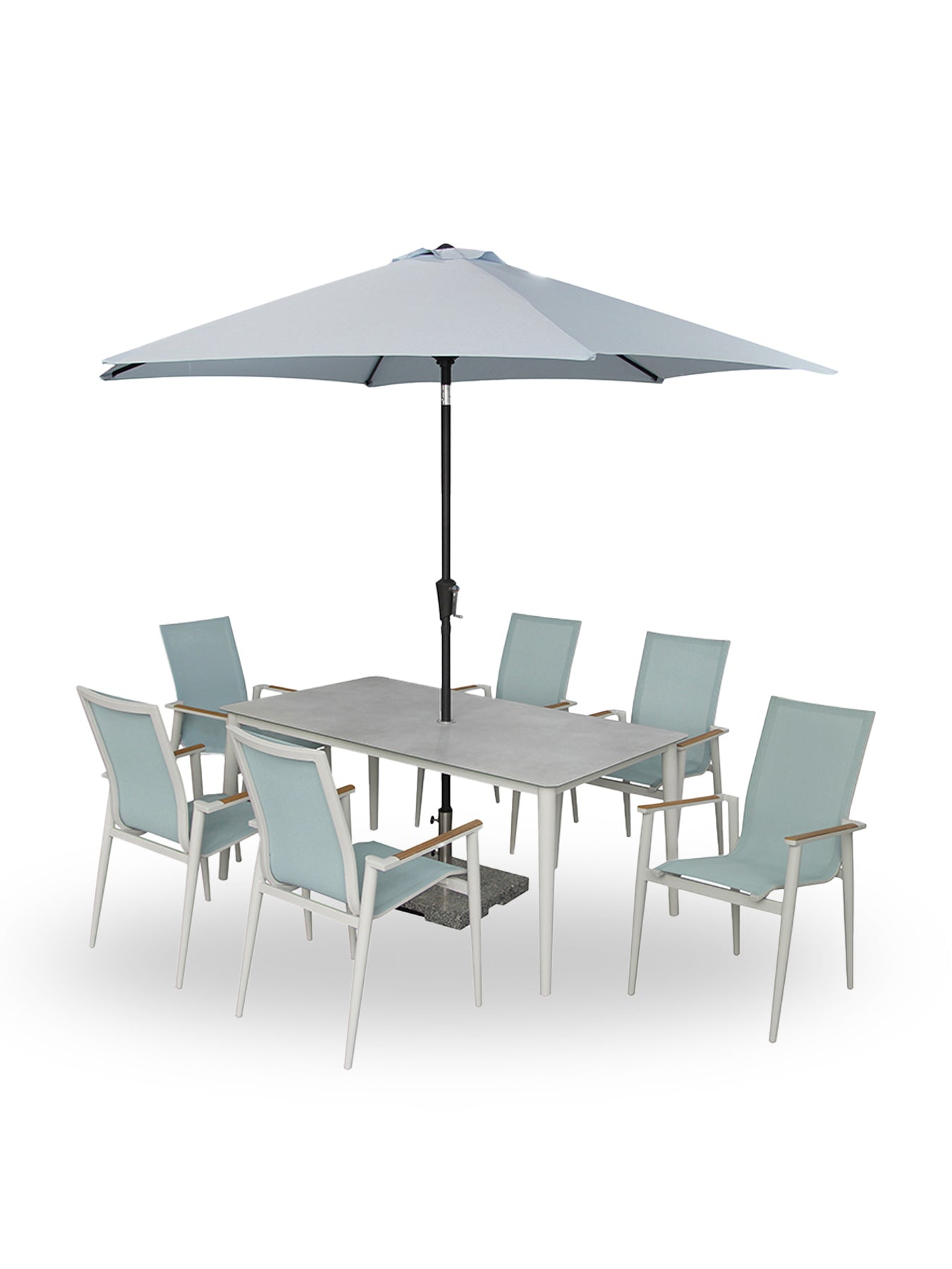 Sofia 6-Seater Garden Dining Set Blue