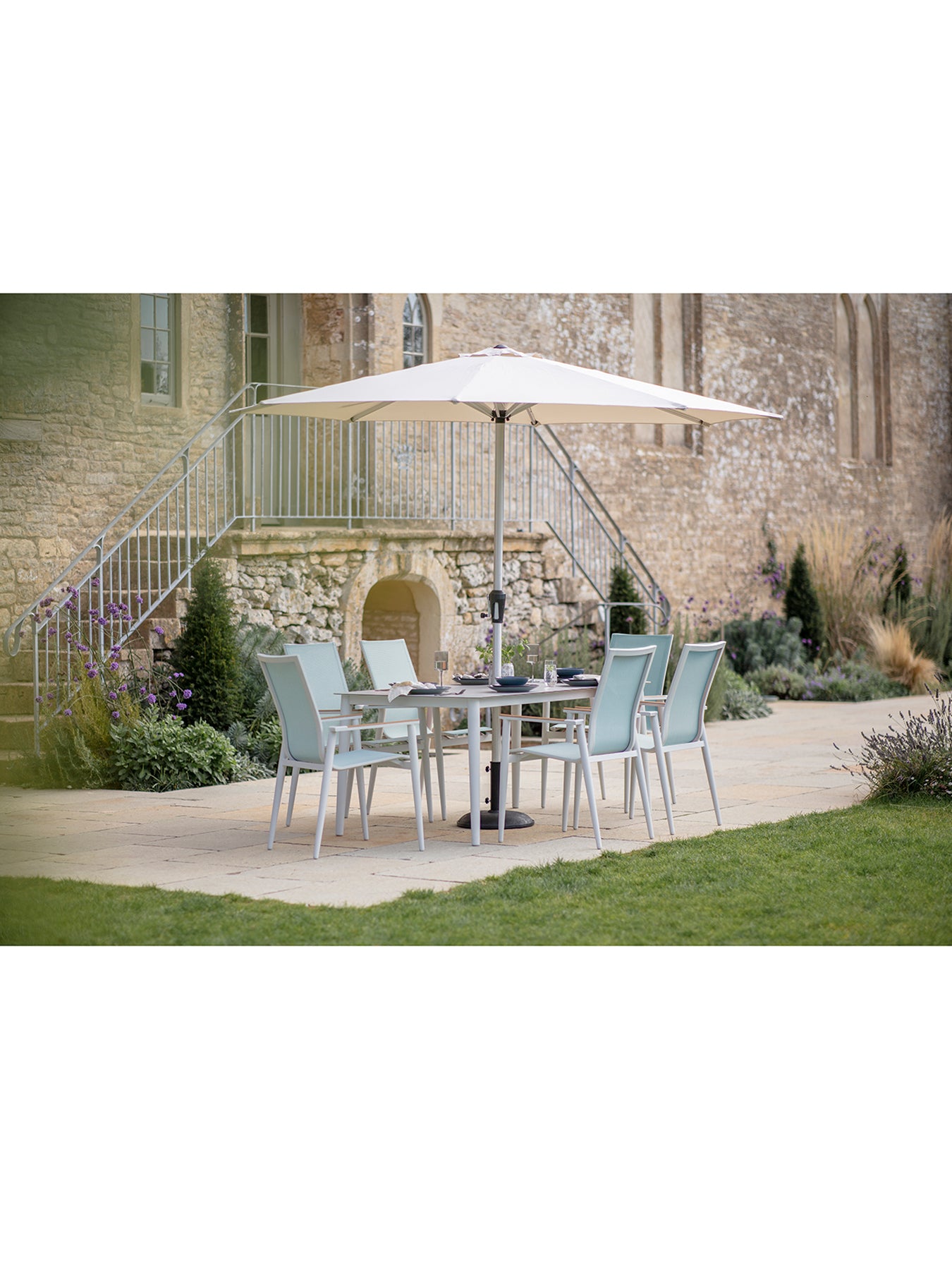 Sofia 6-Seater Garden Dining Set Blue