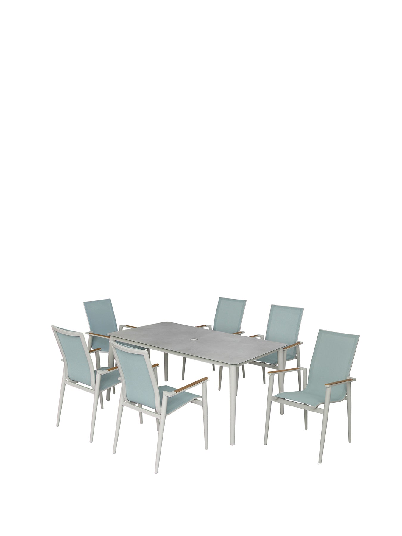 Sofia 6-Seater Garden Dining Set Blue