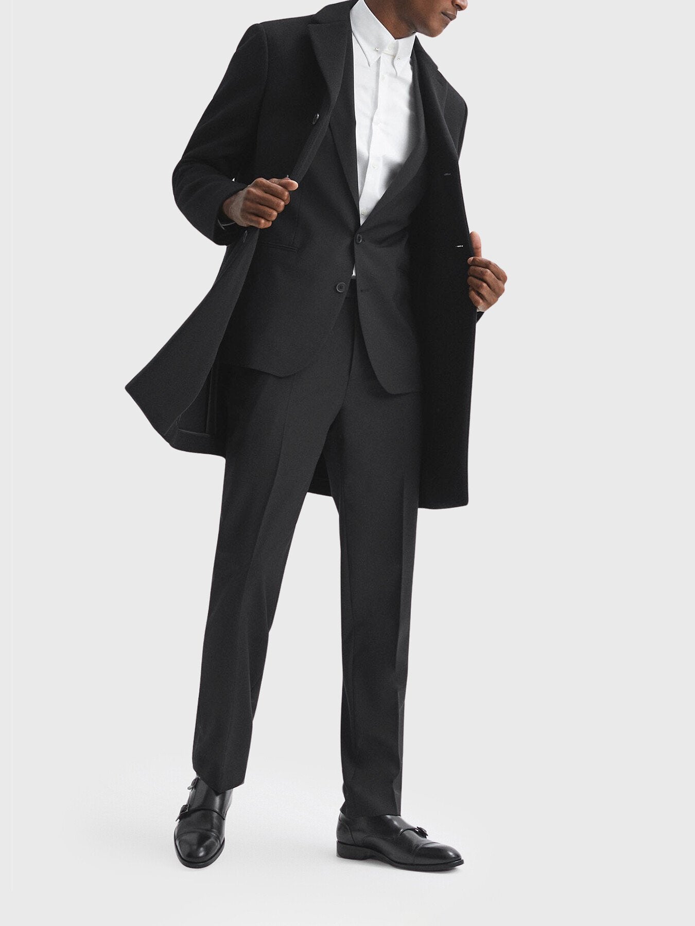 Gable Wool Blend Single Breasted Epsom Overcoat