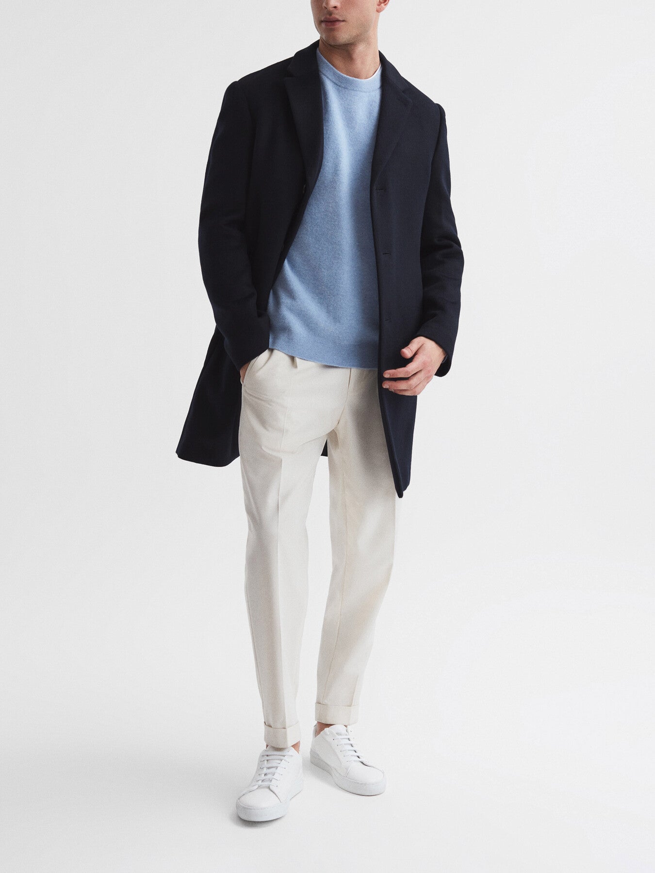 Gable Single Breasted Wool Overcoat