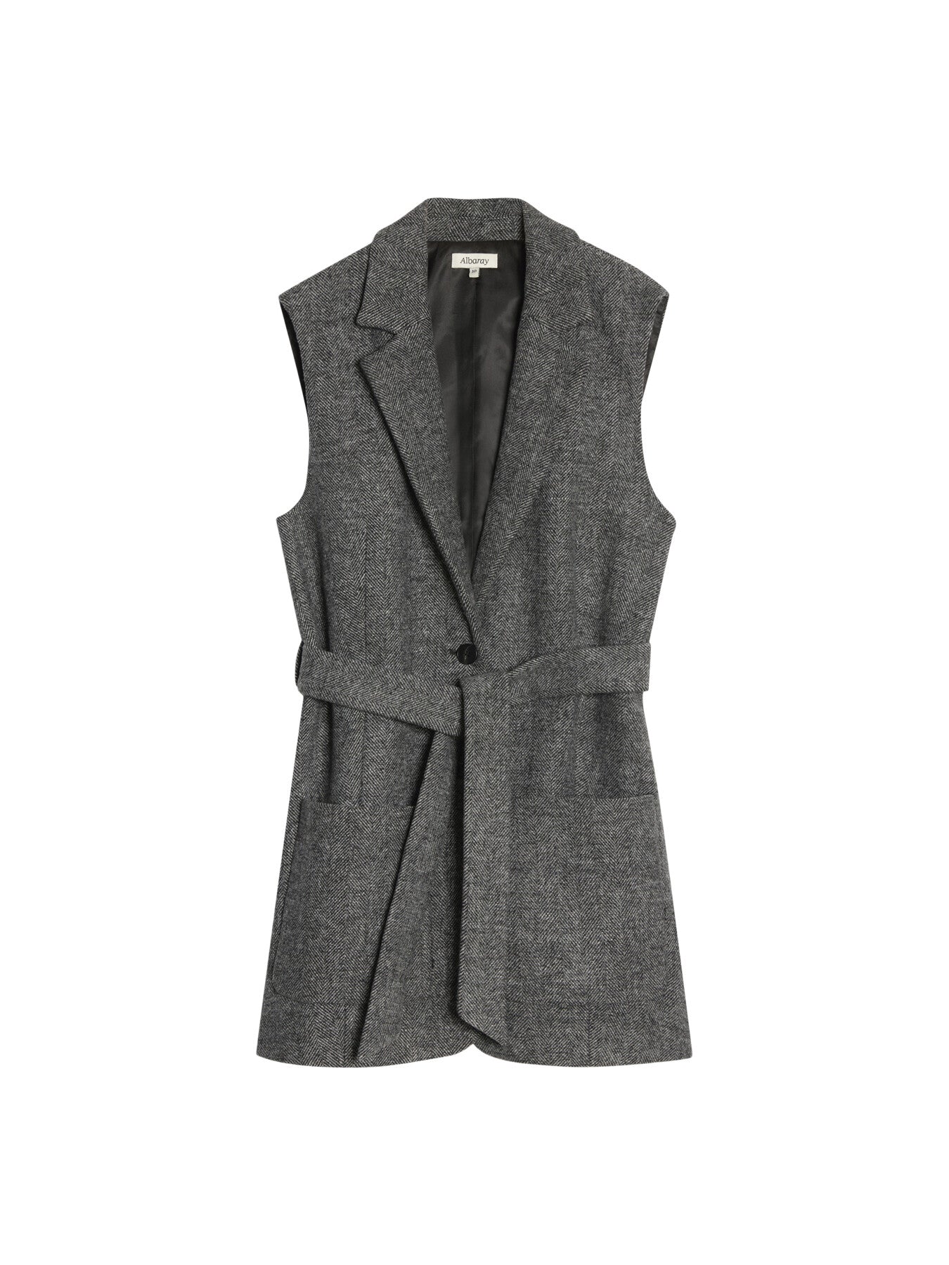 Herringbone Sleeveless Jacket