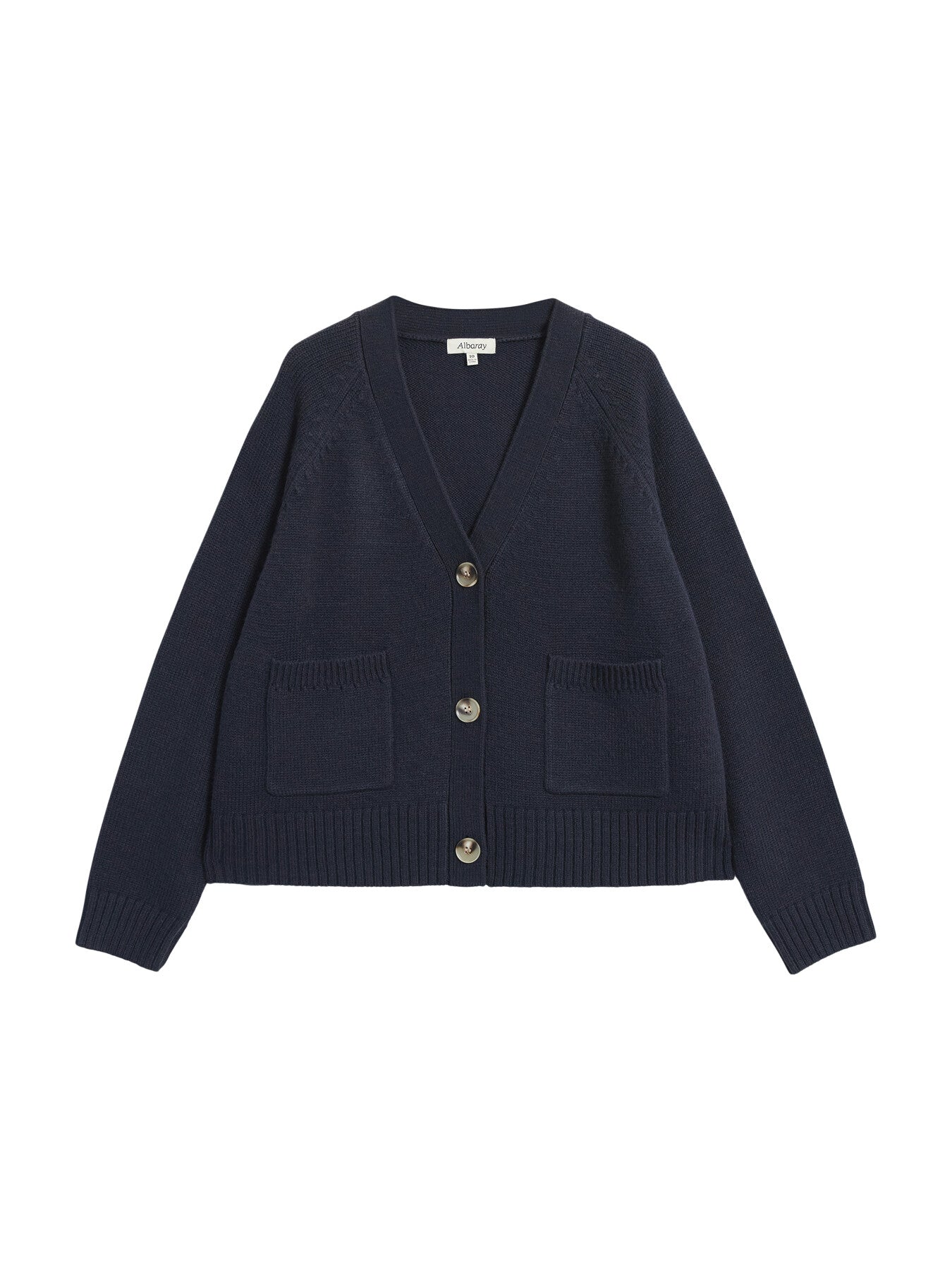 Relaxed V Neck Cardi Navy