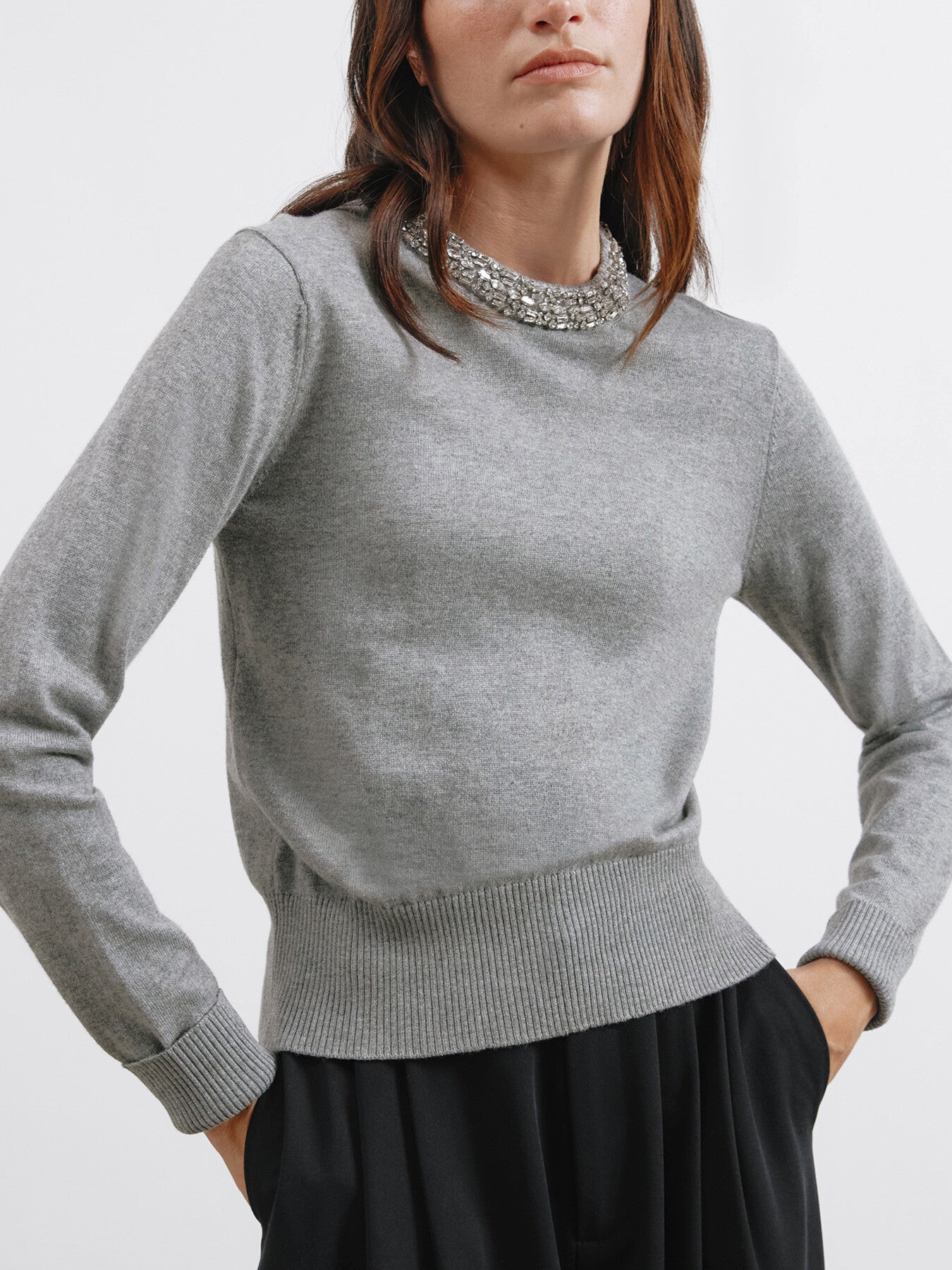 Diamante Trim Jumper