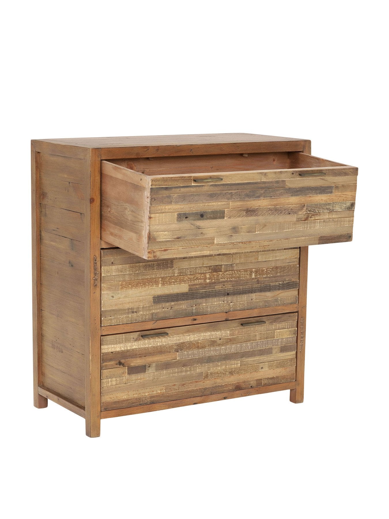 Charlie Reclaimed Wood 3 Drawer Chest of Drawers