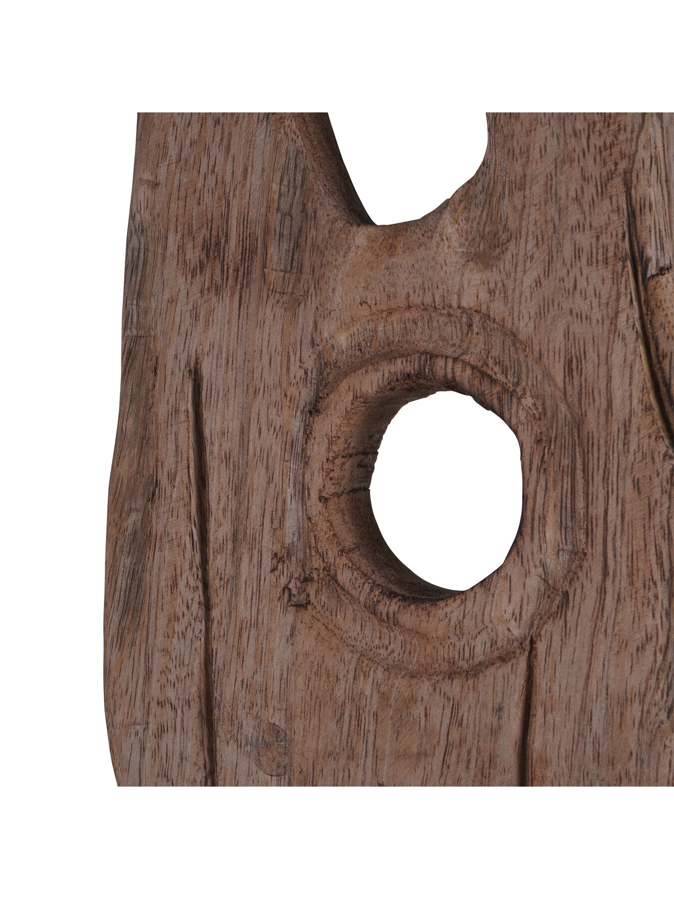 Carved Wood Textured Sculpture Large