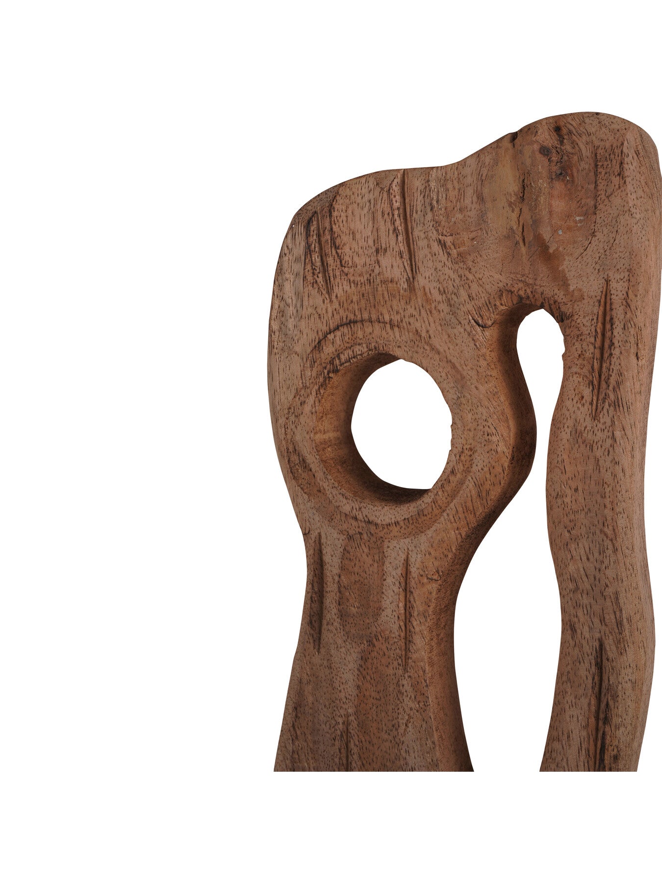 Carved Wood Textured Sculpture Small