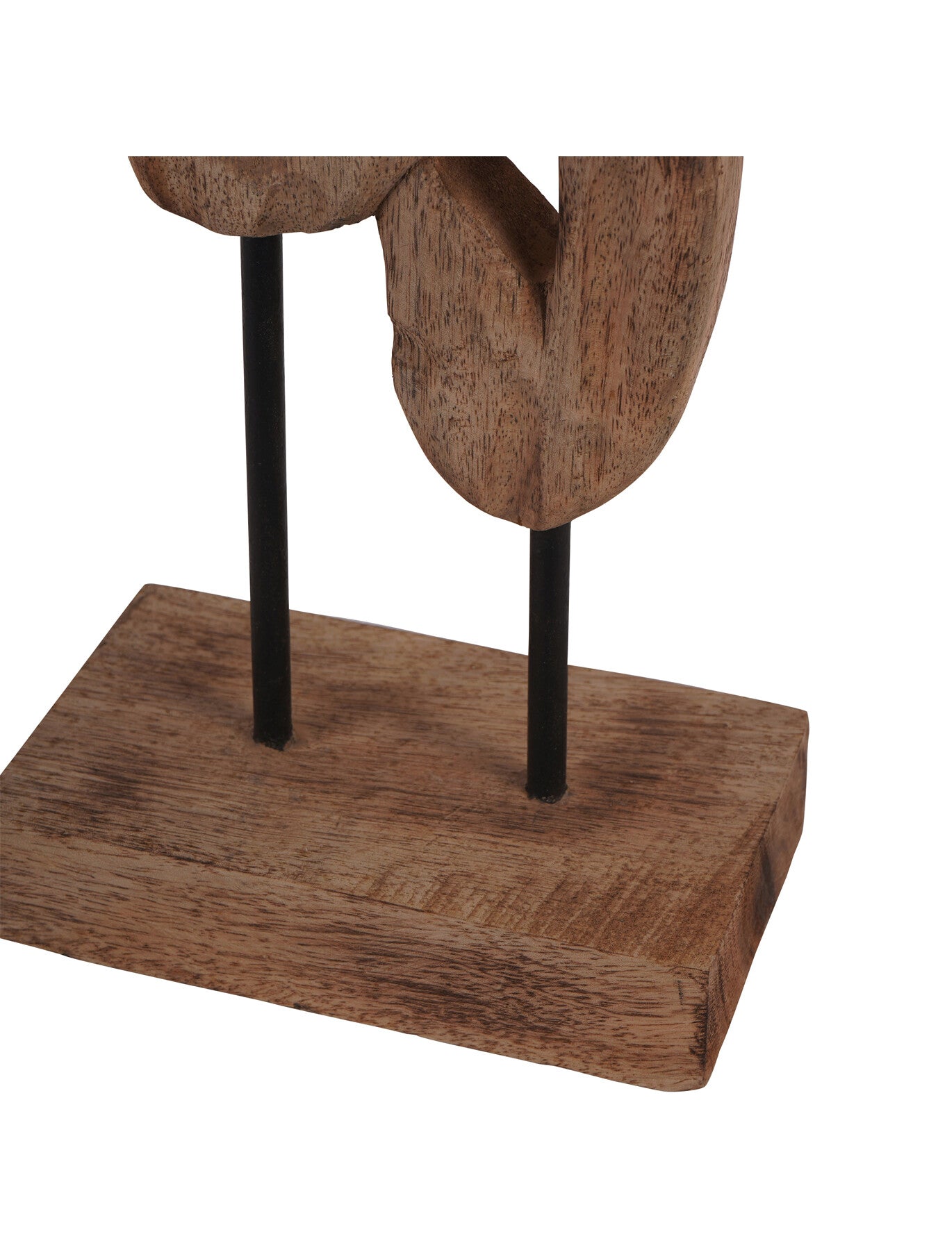 Carved Wood Textured Sculpture Small