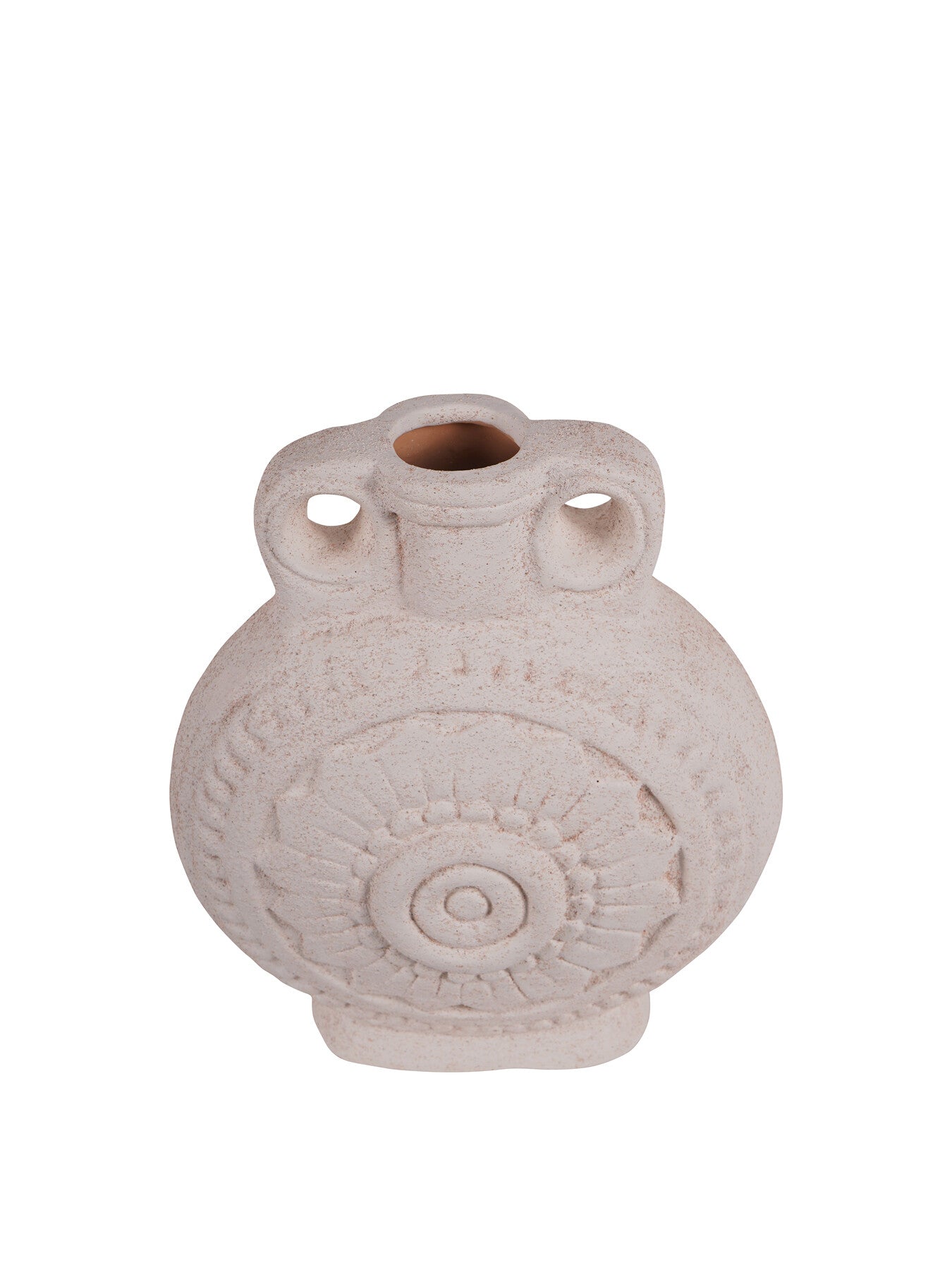 Brushed Textured Finish Vase with Handles