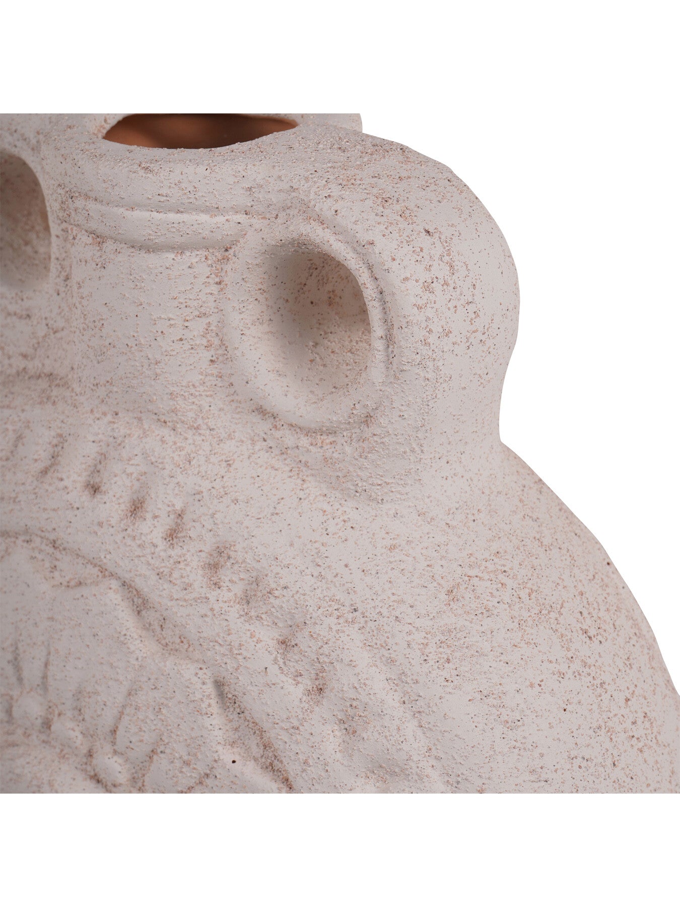 Brushed Textured Finish Vase with Handles