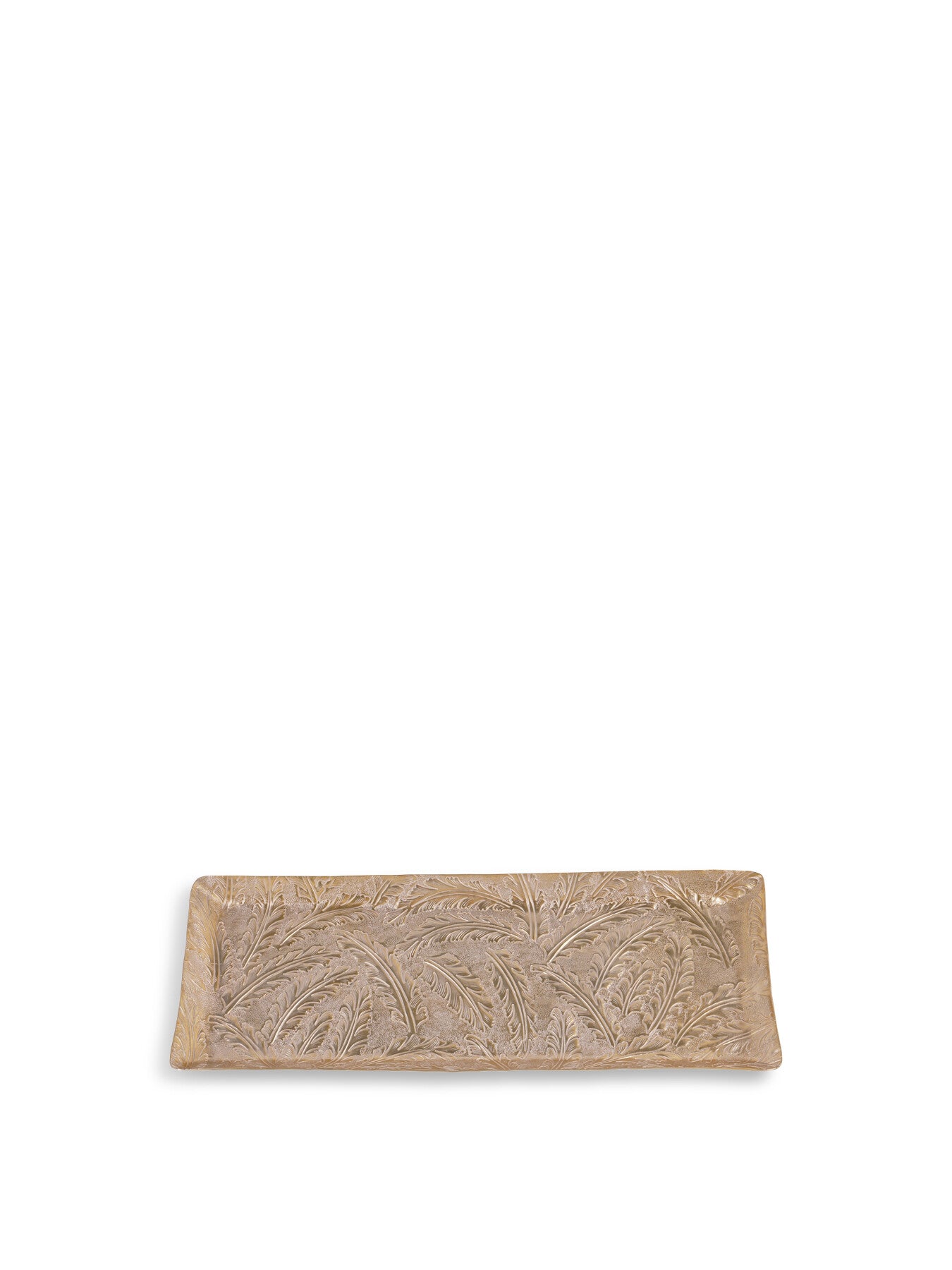 Winspear Gold Leaf Embossed Rect Plate Decora