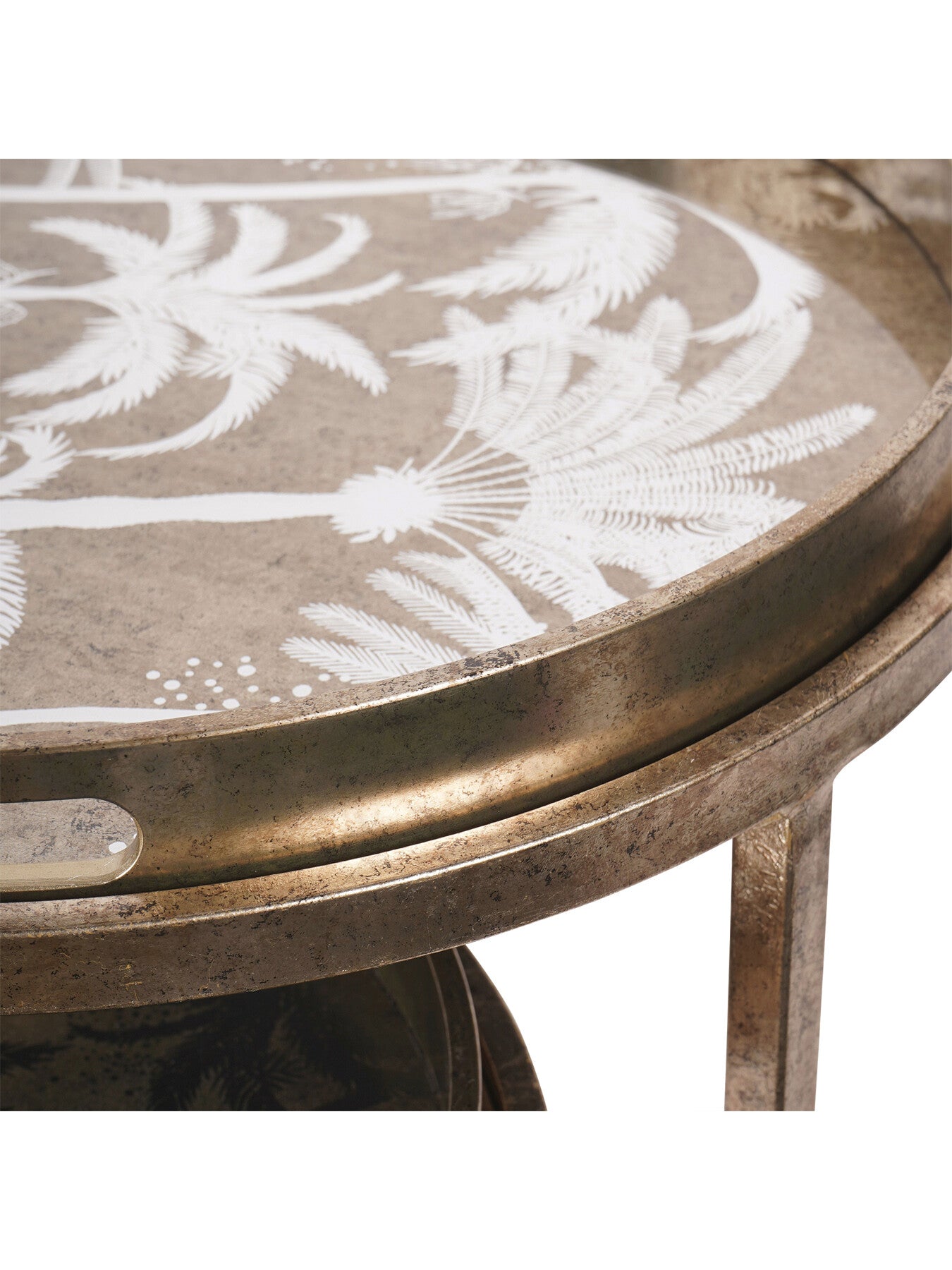 Palm Tree Set Of 2 Side Tray Tables