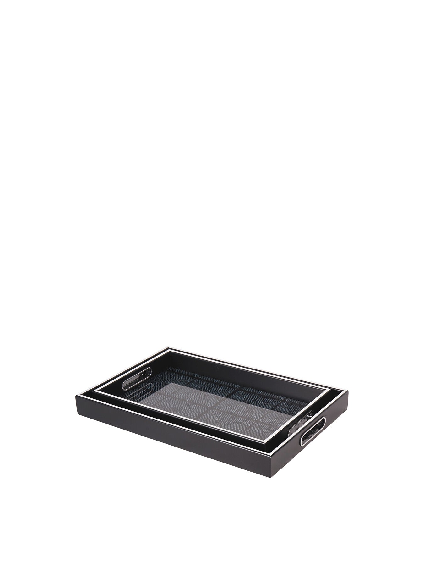 Squares Pattern Set of 2 Trays