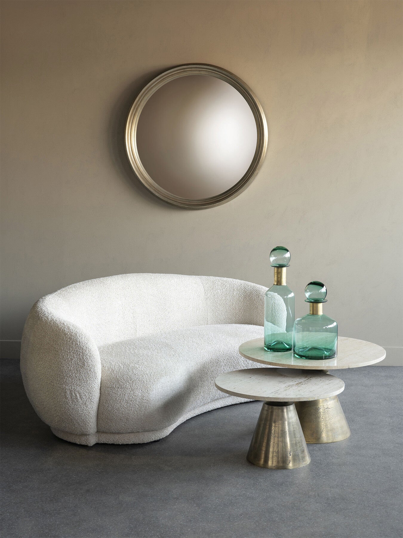 Waverley Curved Sofa Cream Taupe