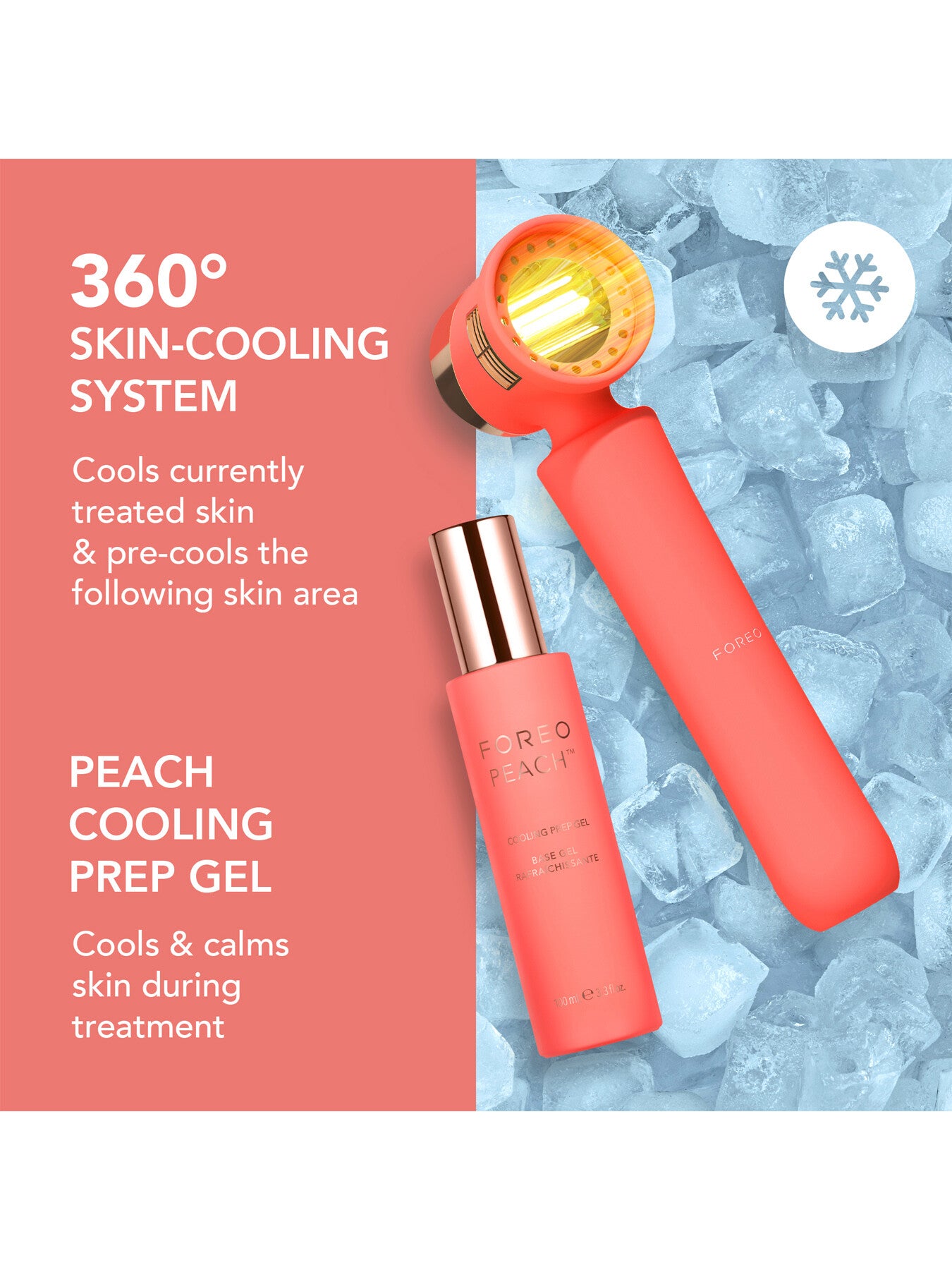 FOREO PEACH™ Cooling Prep Gel for the most comfortable IPL hair removal