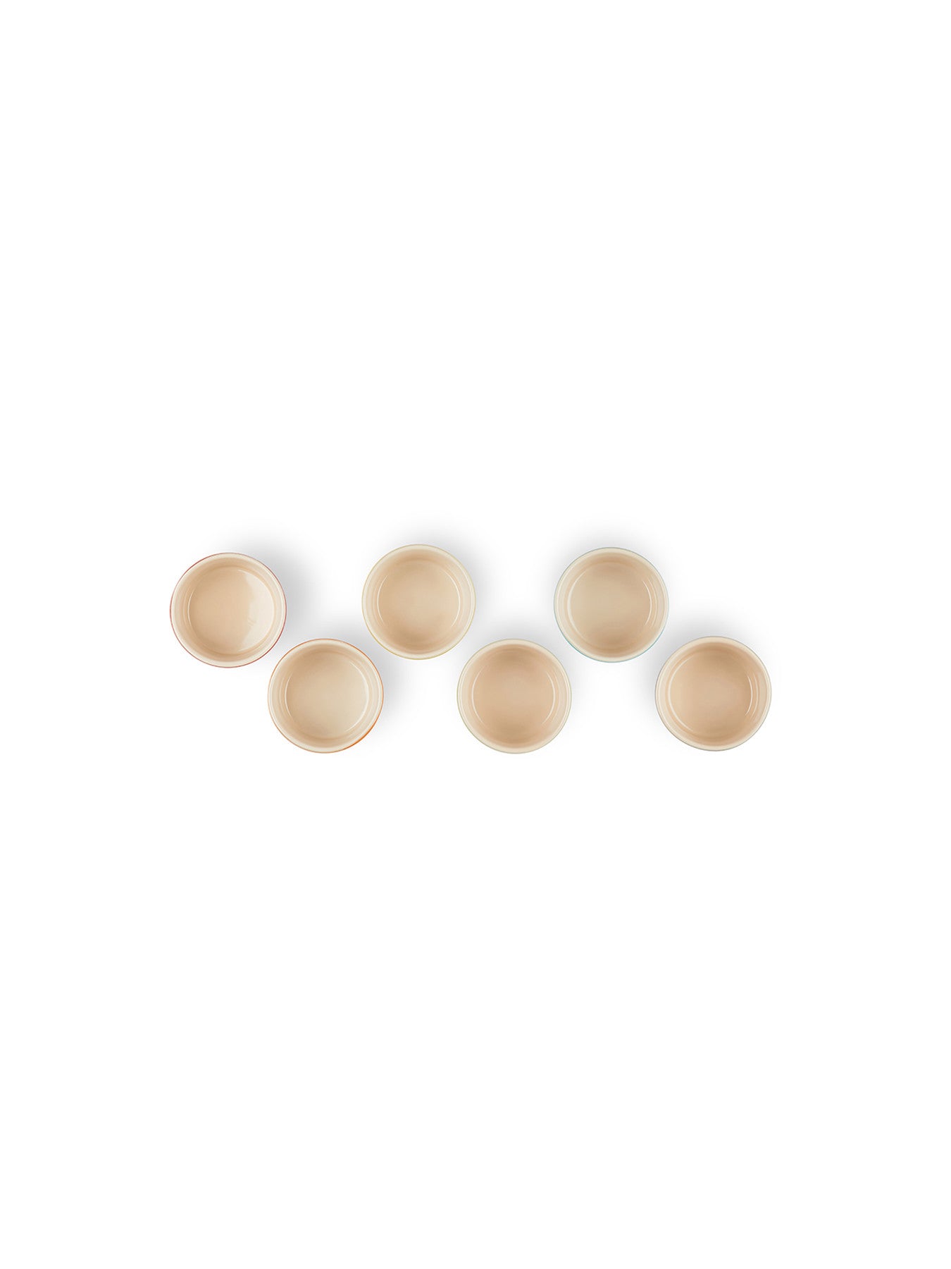 Stoneware mini Ramekins Set of 6 Rainbow