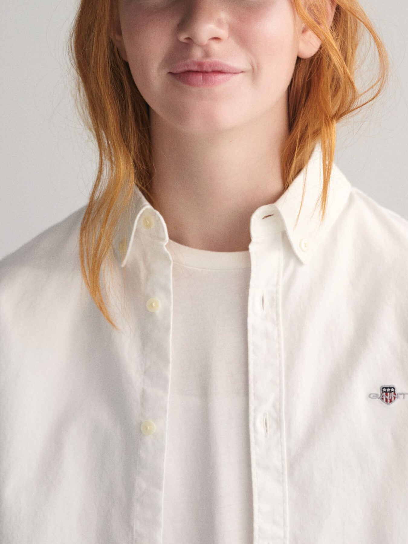 Kids' Shield Oxford Shirt White