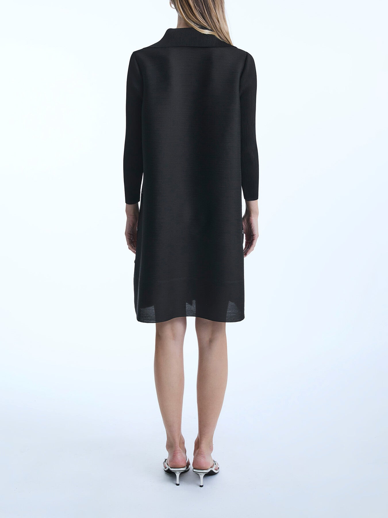 Pleated Short Shirt Dress