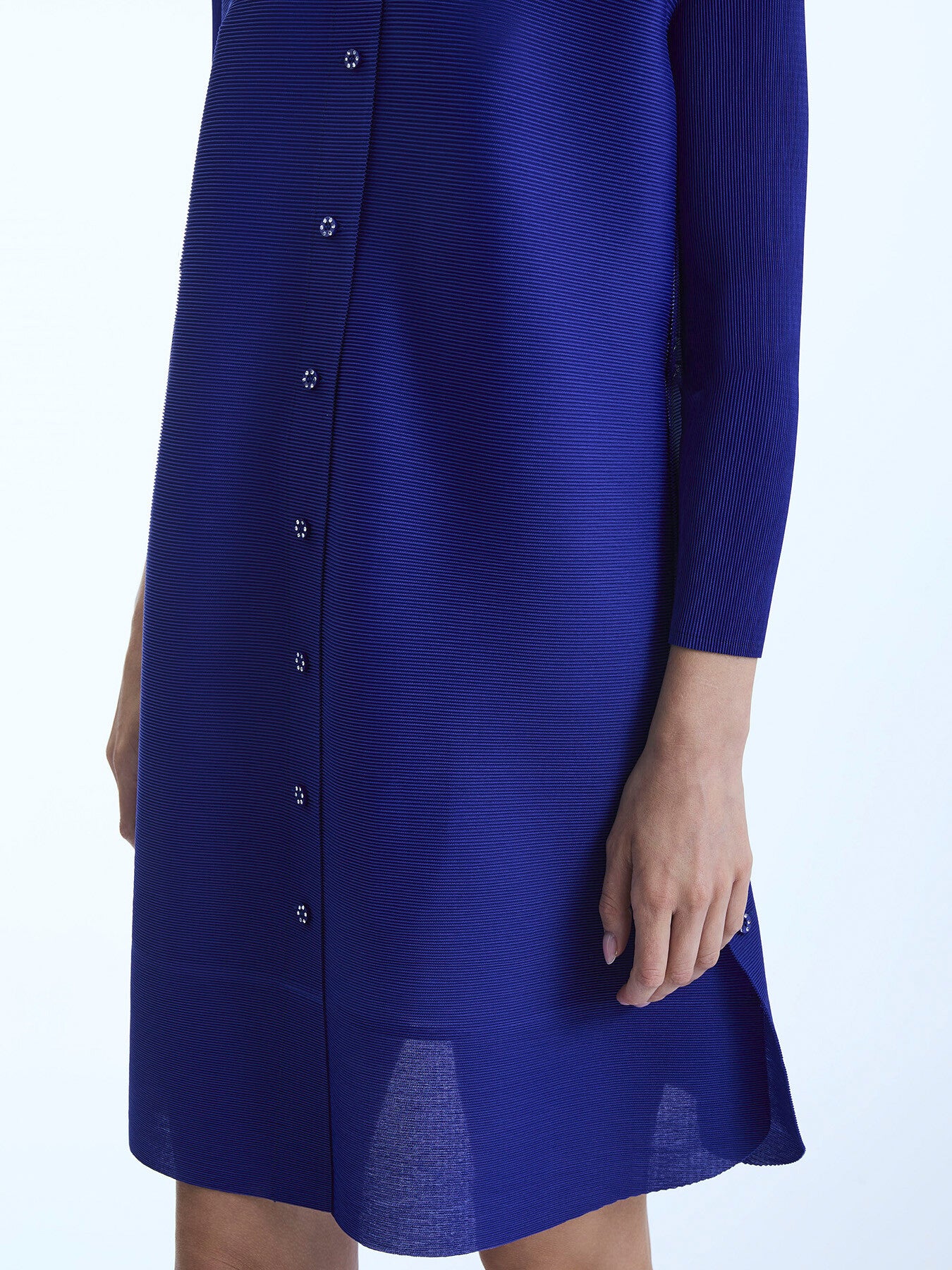 Pleated Short Shirt Dress